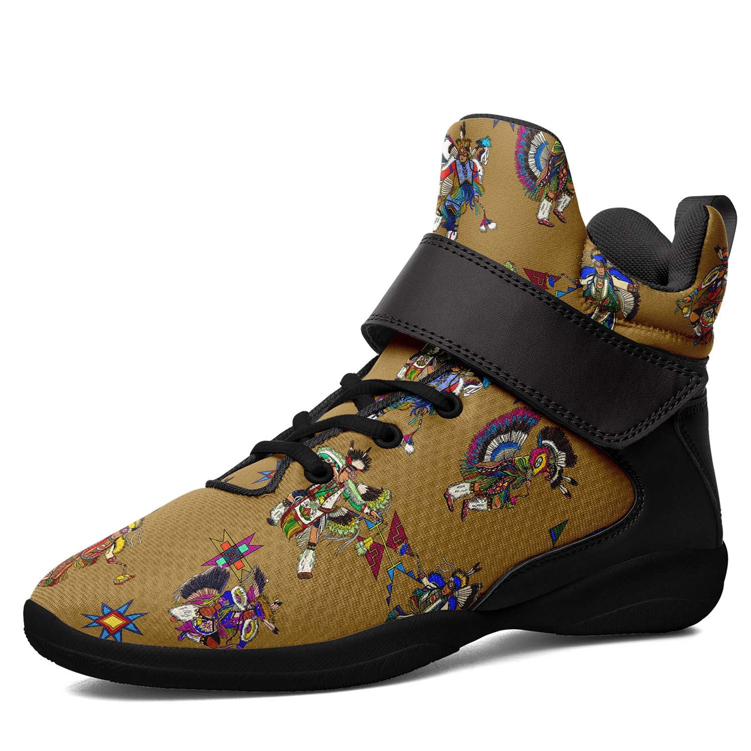 Men's Fancy Dancer Earth Ipottaa Basketball / Sport High Top Shoes - Black Sole