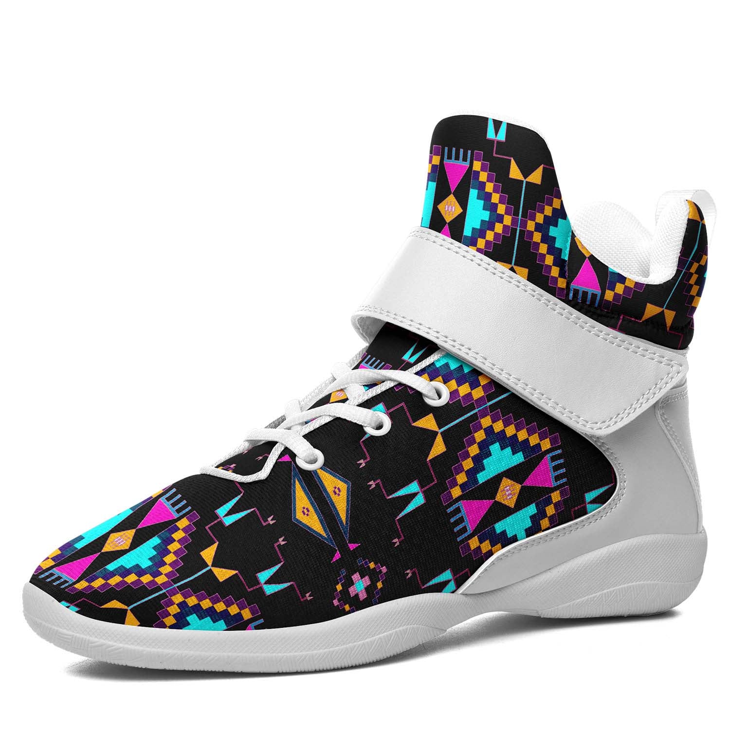 Rite of Passage Black Ipottaa Basketball / Sport High Top Shoes - White Sole