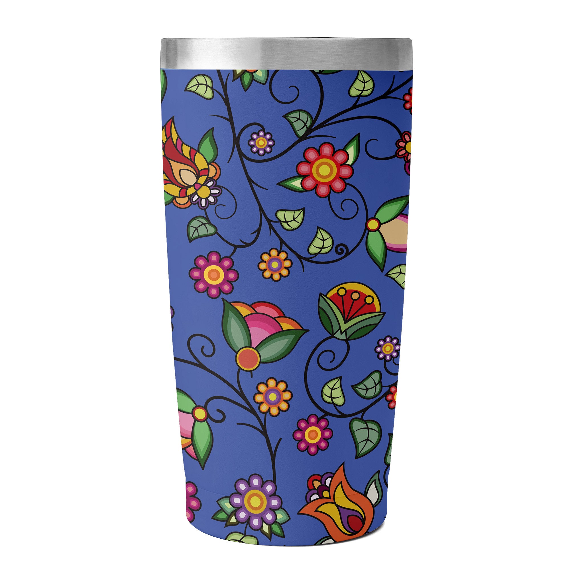 Heartbeat Petals Blue 15OZ Tumbler