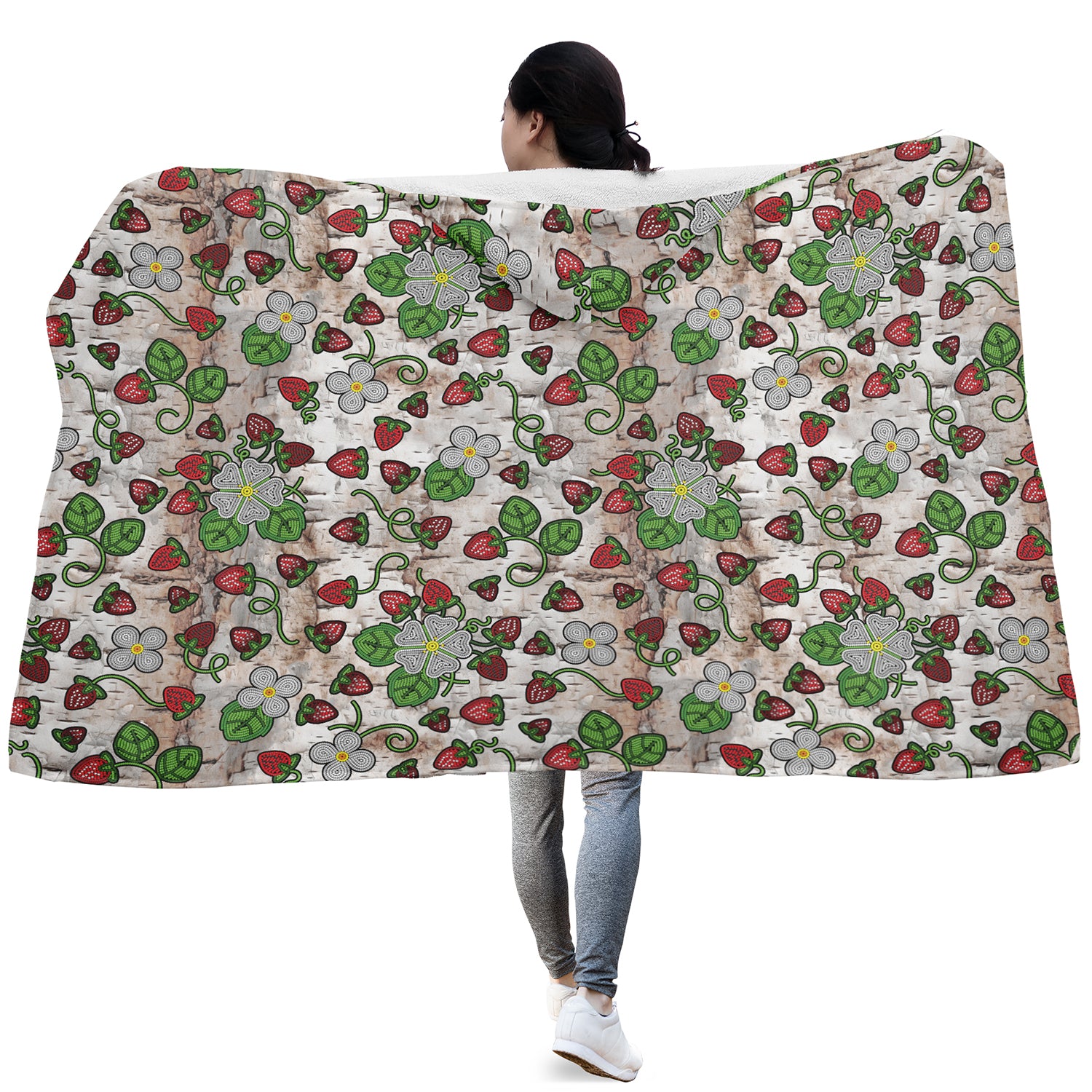 Strawberry Dreams BR Bark Hooded Blanket