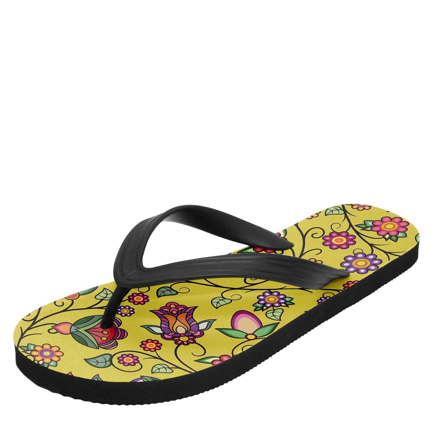 Heartbeat Petals Yellow Flip Flops
