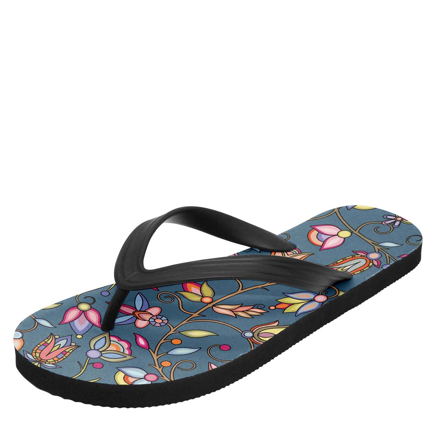 Buffalo Bloom Rainstorm Flip Flops