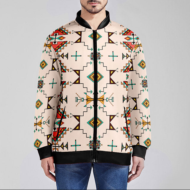 Thunder Flight Cream Youth Zippered Collared Lightweight Jacket