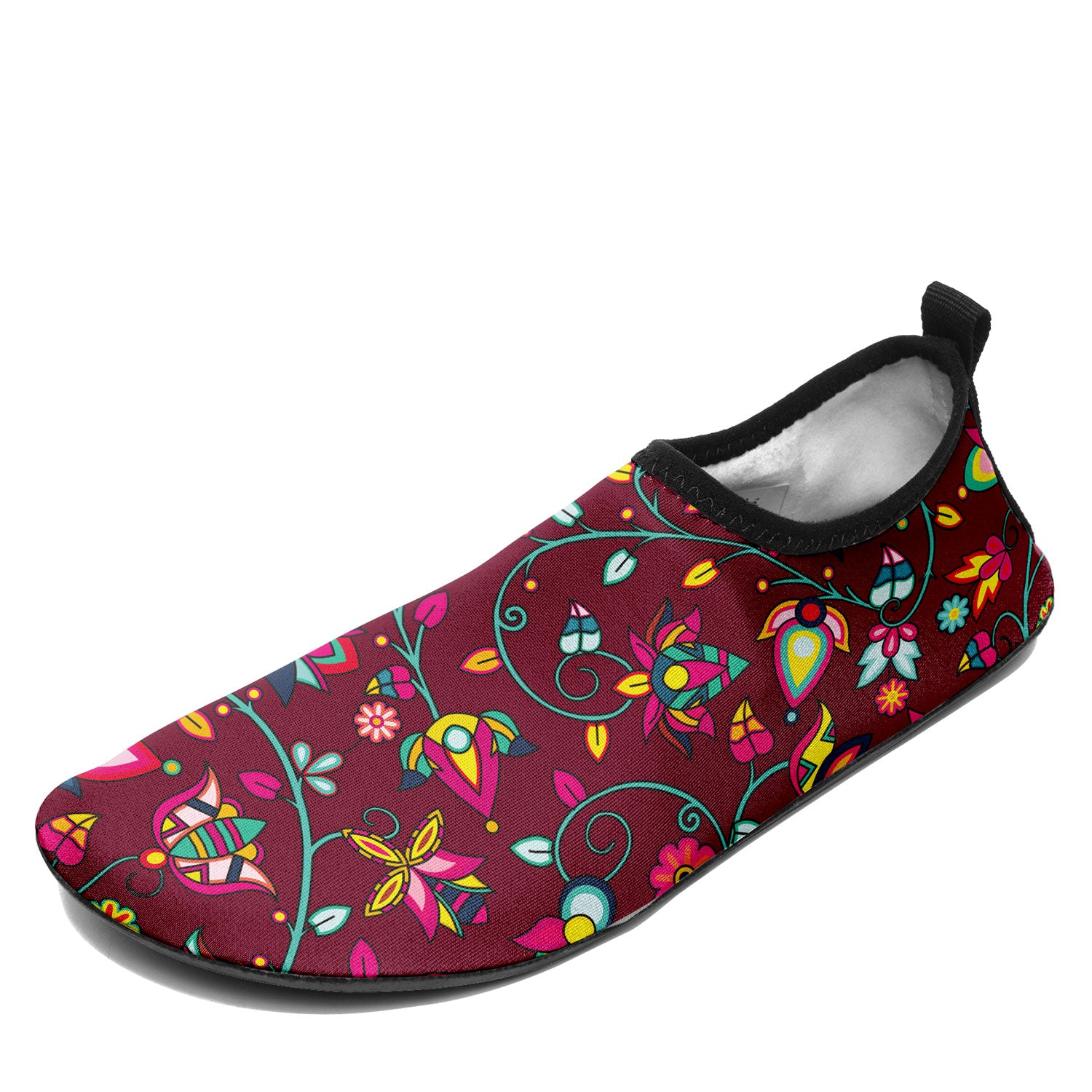 Thorny Path Cranberry Kid's Sockamoccs Slip On Shoes