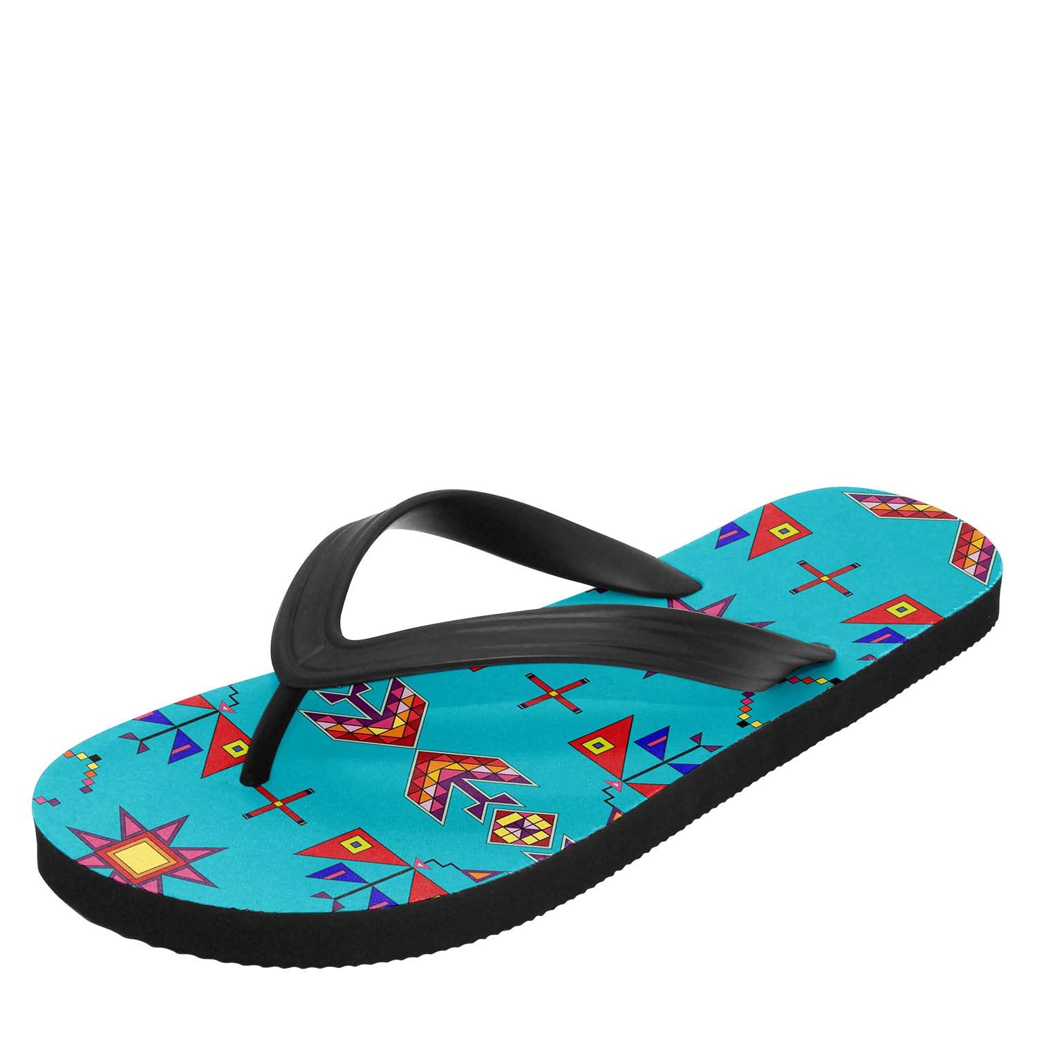 Scattered Generations Turquoise Flip Flops