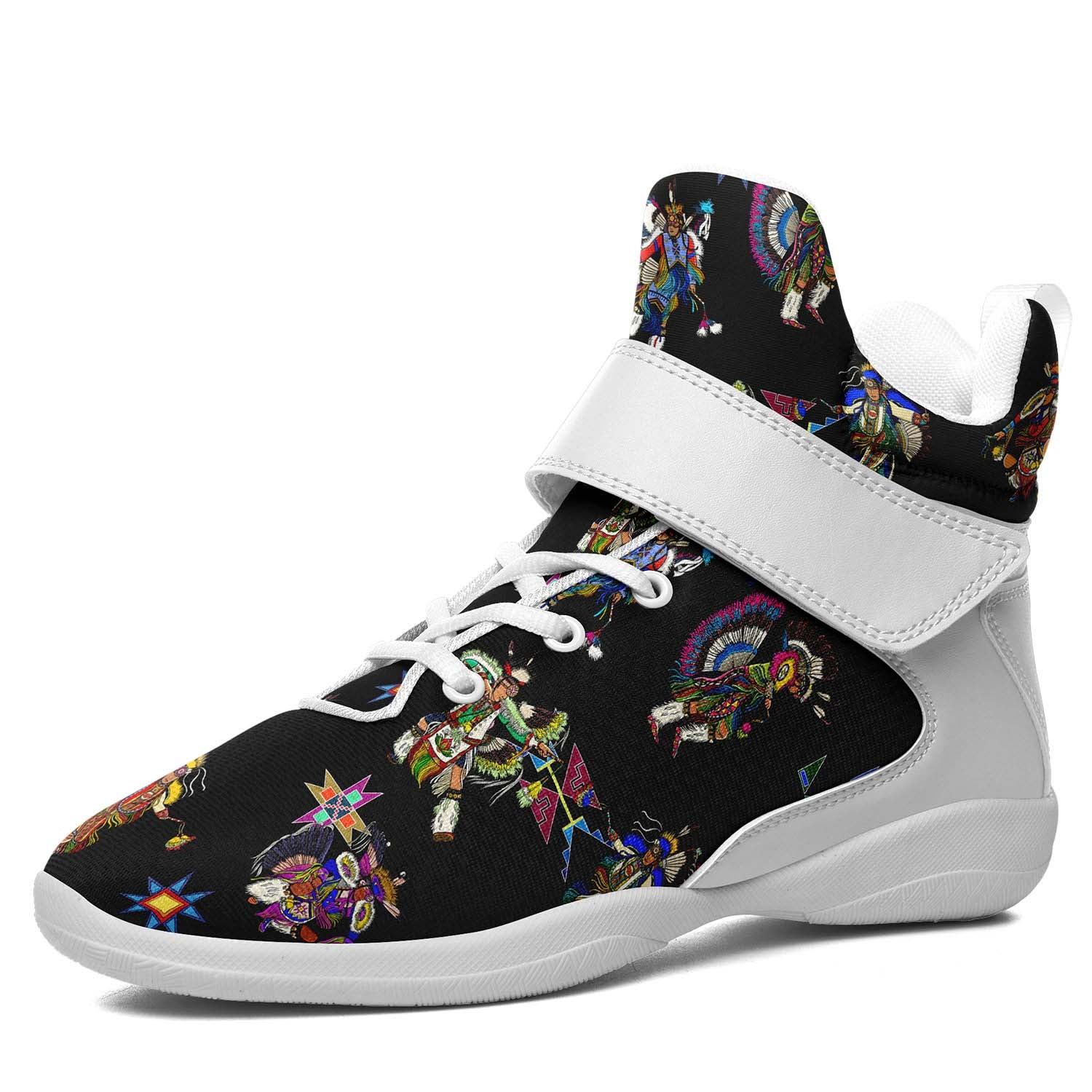 Men's Fancy Dancer Black Ipottaa Basketball / Sport High Top Shoes - White Sole