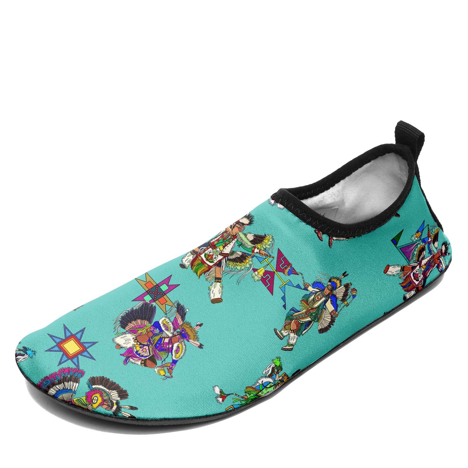 Men's Fancy Dancers Eggshell Blue Sockamoccs