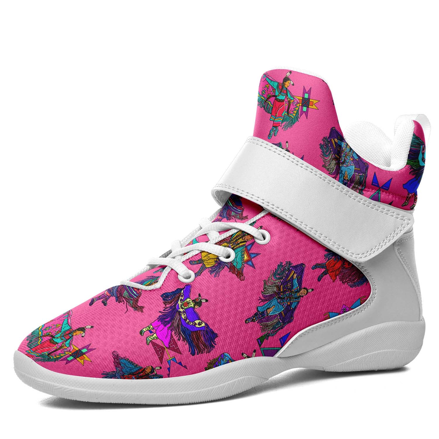 Women's Fancy Dancers Pink Ipottaa Basketball / Sport High Top Shoes - White Sole