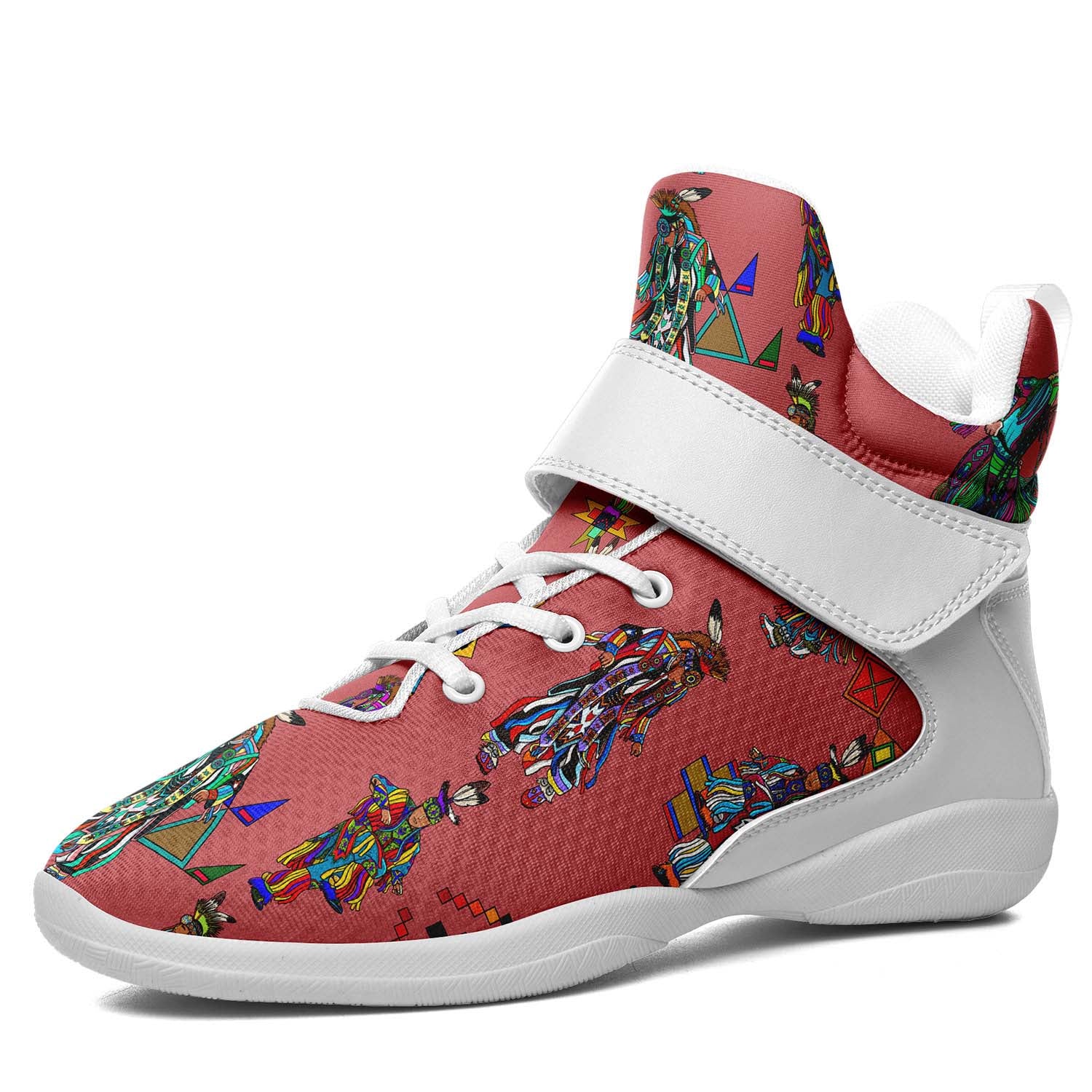 Men's Grass Dancers Terra Cotta Ipottaa Basketball / Sport High Top Shoes - White Sole