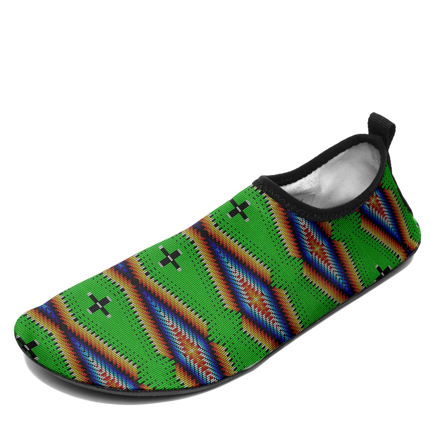 Diamond in the Bluff Lime Kid's Sockamoccs Slip On Shoes