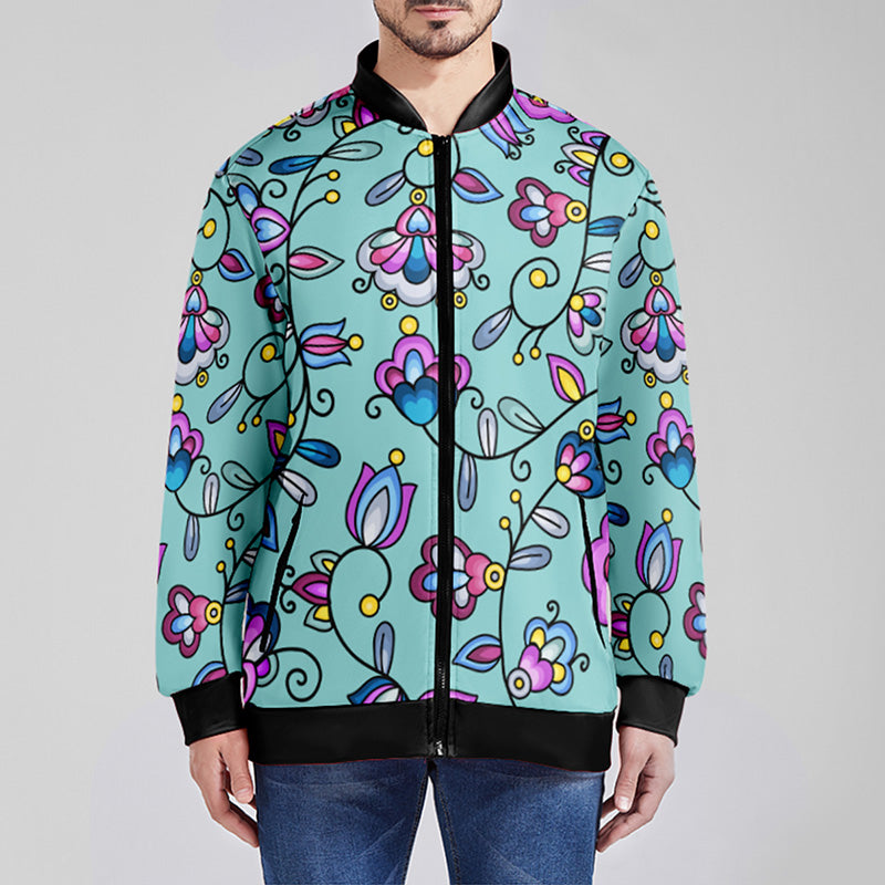 Autumn Bundle Blessing Turquoise Youth Zippered Collared Lightweight Jacket