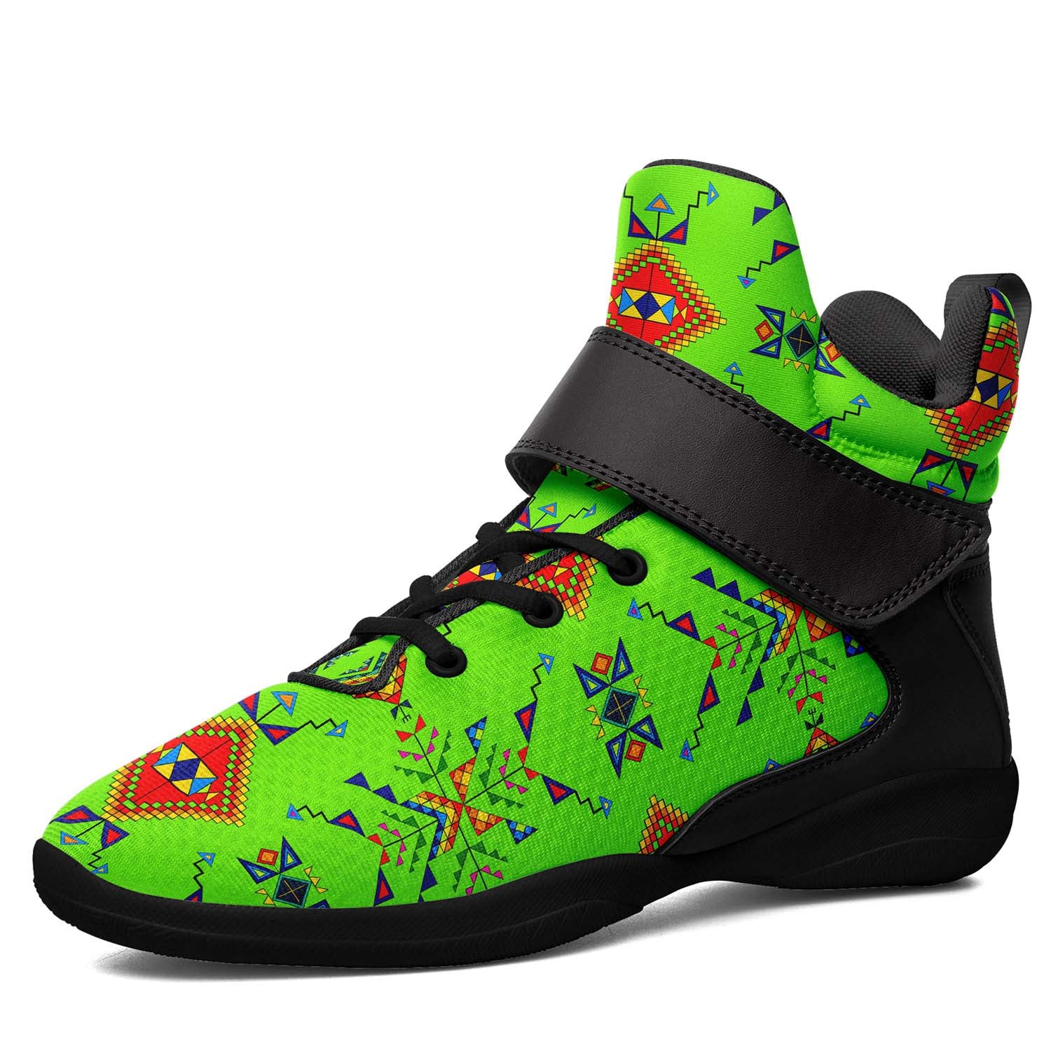 Buffalo Jump Neon Green Ipottaa Basketball / Sport High Top Shoes - Black Sole