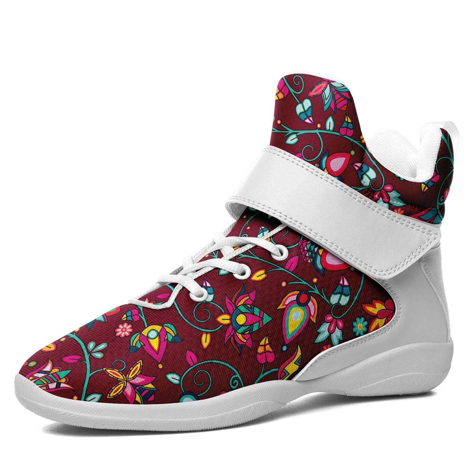 Thorny Path Cranberry Ipottaa Basketball / Sport High Top Shoes - White Sole