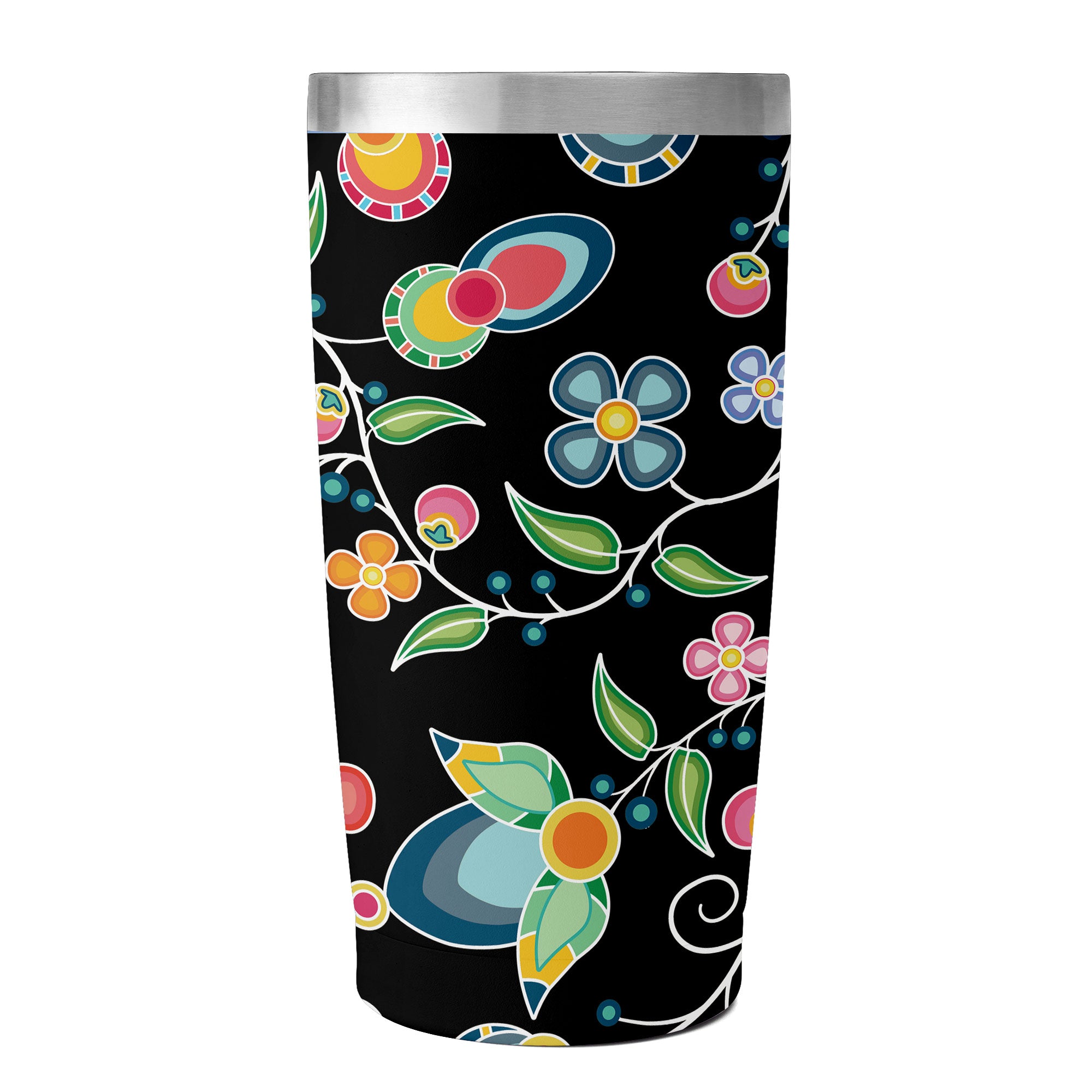 Floral Bounty Black 15OZ Tumbler