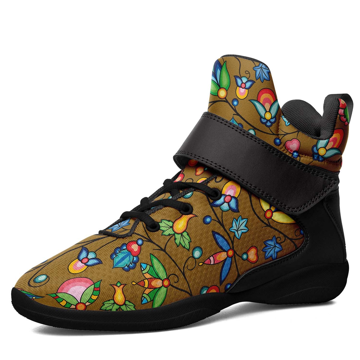 Prairie Plains Spirit Fall Leaves Ipottaa Basketball / Sport High Top Shoes - Black Sole