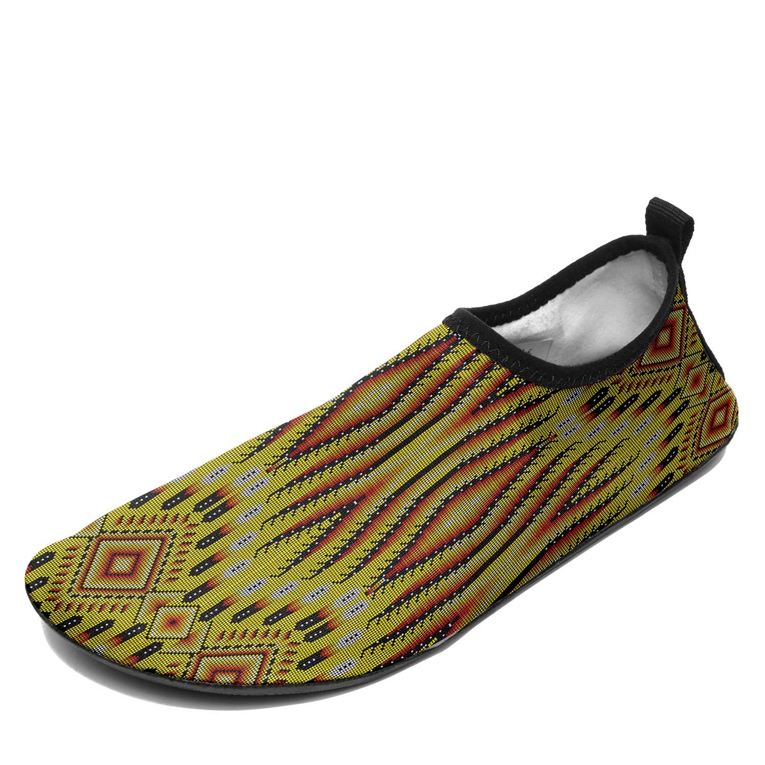 Fire Feather Yellow Kid's Sockamoccs Slip On Shoes