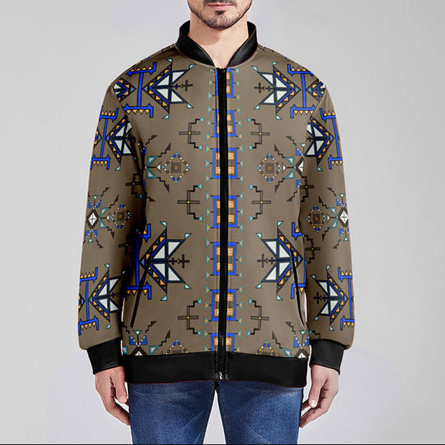 Eagle Strike Brown Zippered Collared Lightweight Jacket