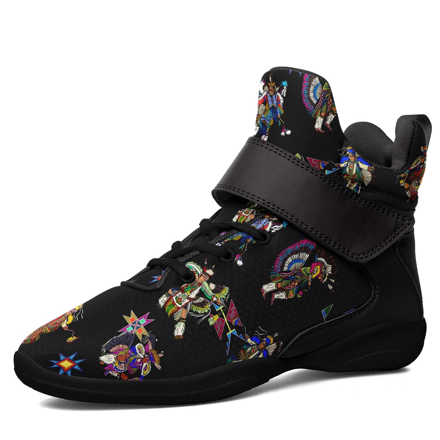 Men's Fancy Dancer Black Ipottaa Basketball / Sport High Top Shoes - Black Sole