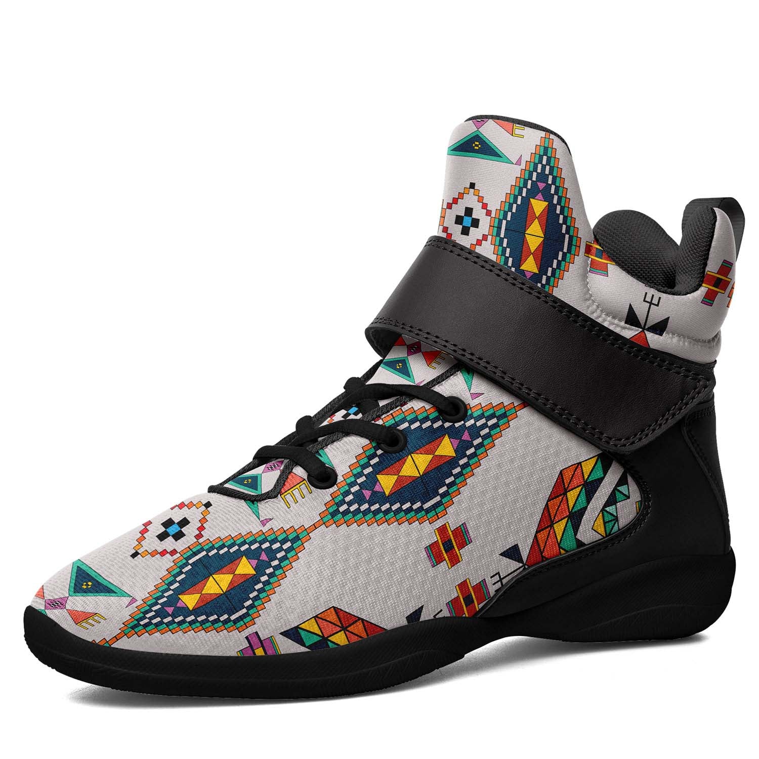 Travois Tipi Grey Ipottaa Basketball / Sport High Top Shoes - Black Sole
