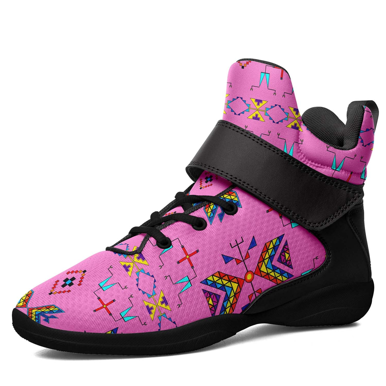Rainy Chief Rainbow Blush Ipottaa Basketball / Sport High Top Shoes - Black Sole