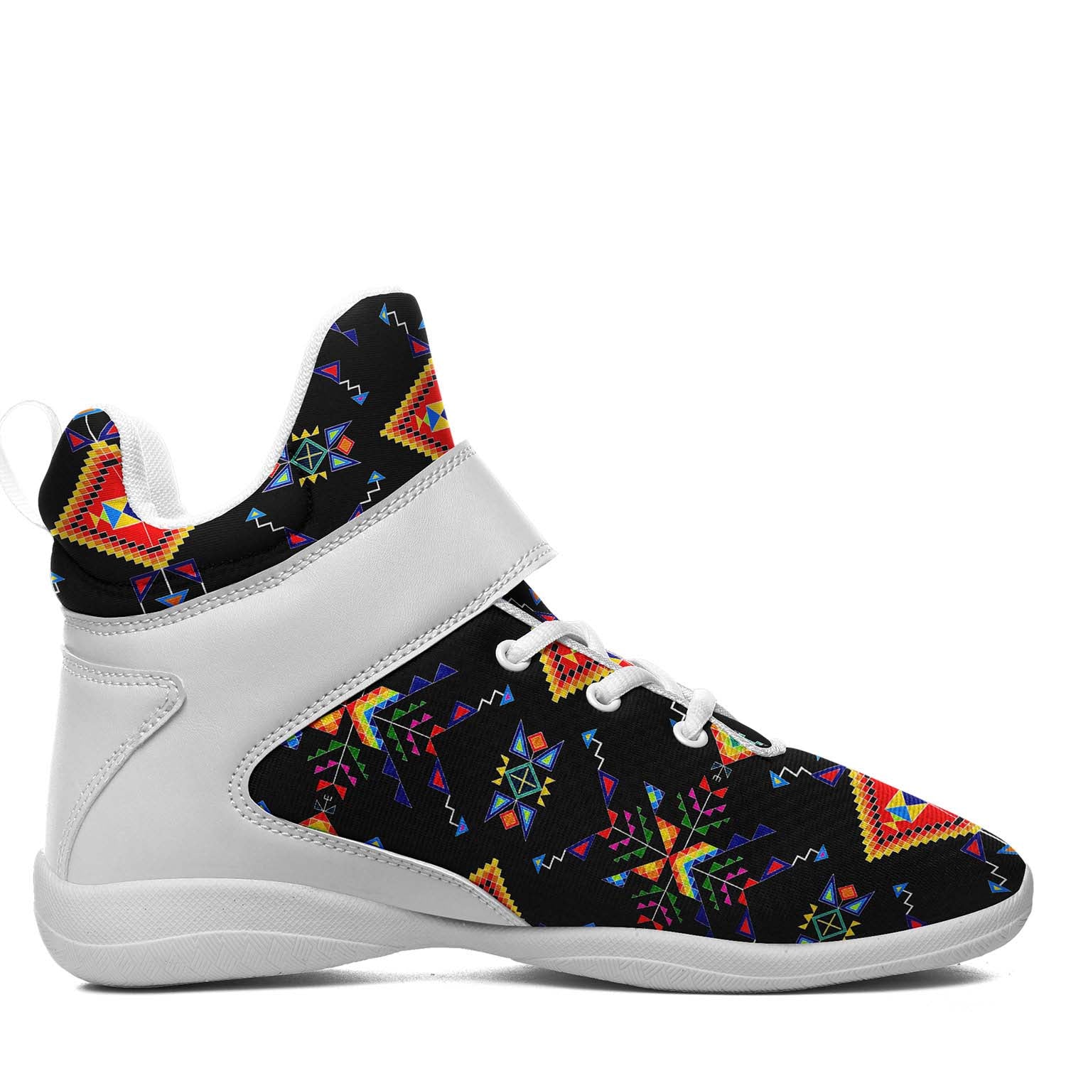 Buffalo Jump Black Ipottaa Basketball / Sport High Top Shoes - White Sole