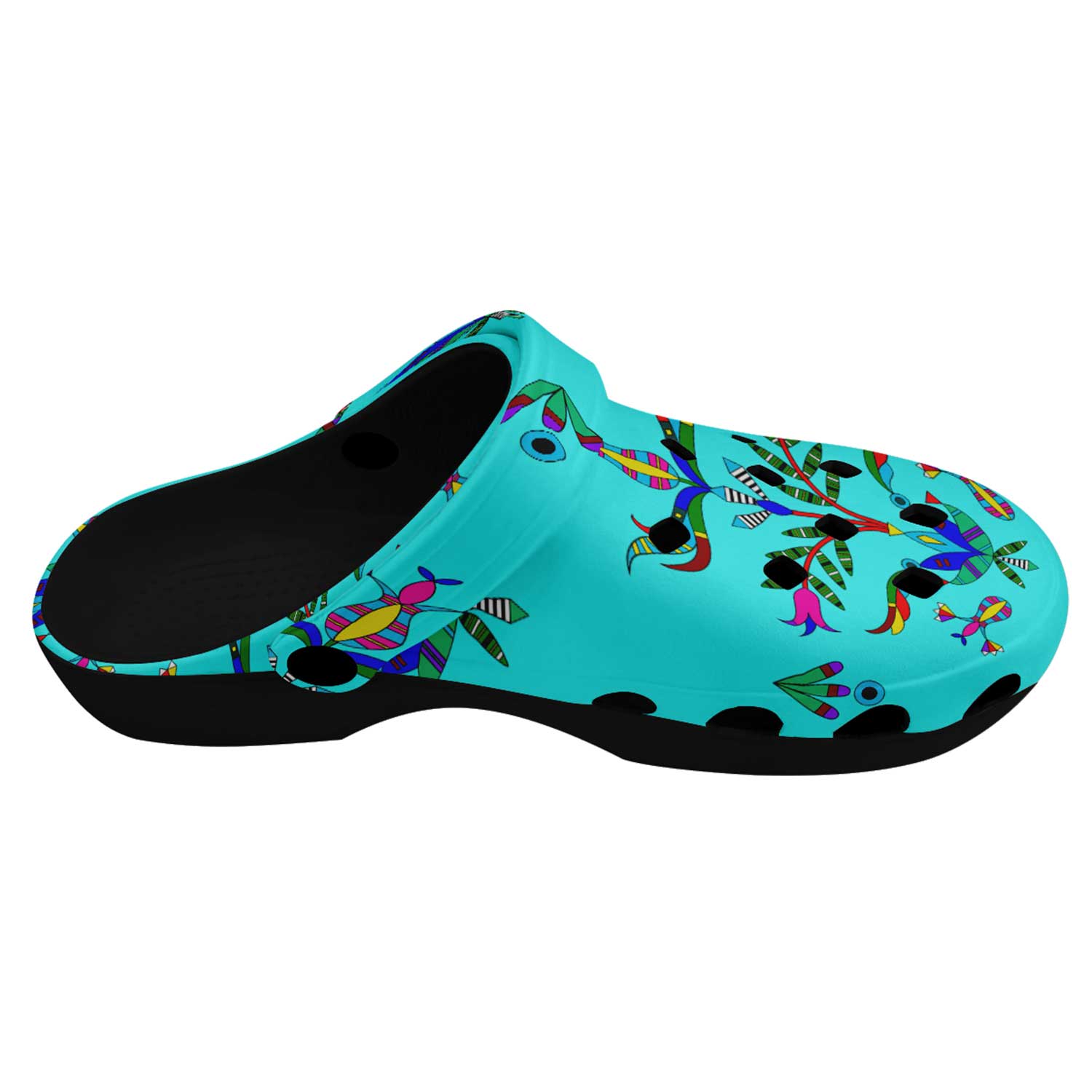 Dakota Damask Turquoise Muddies Unisex Clog Shoes