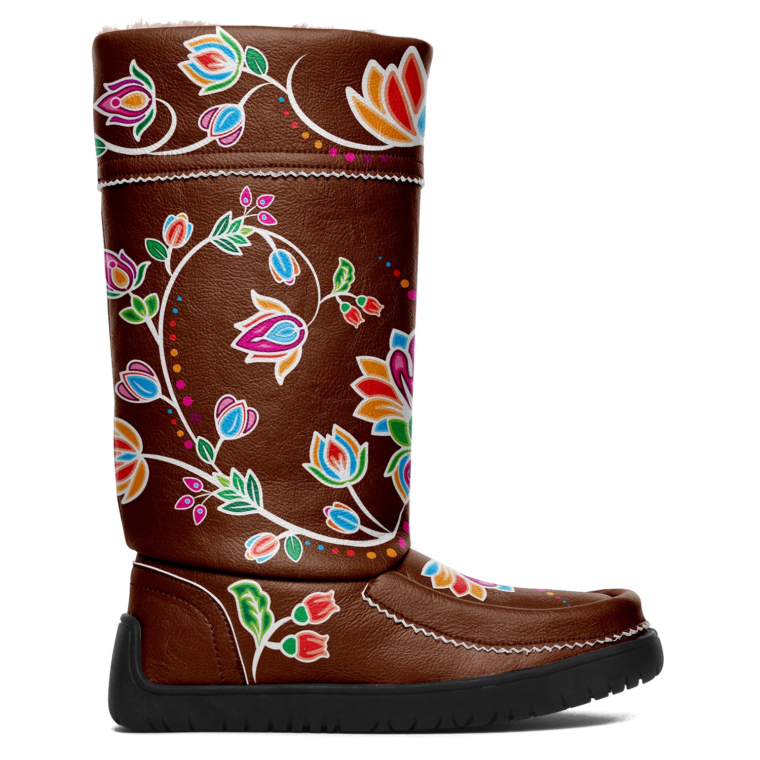 Waterbird Wildflowers Real Leather MocLux