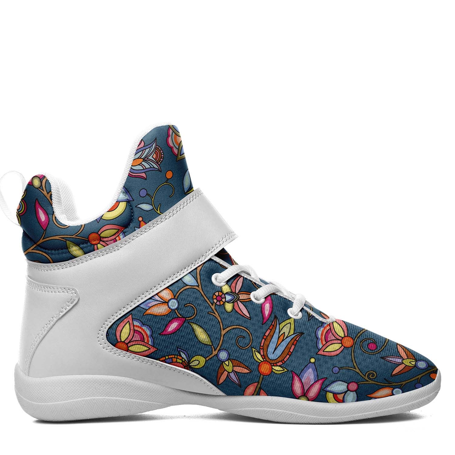 Buffalo Bloom Rainstorm Ipottaa Basketball / Sport High Top Shoes - White Sole