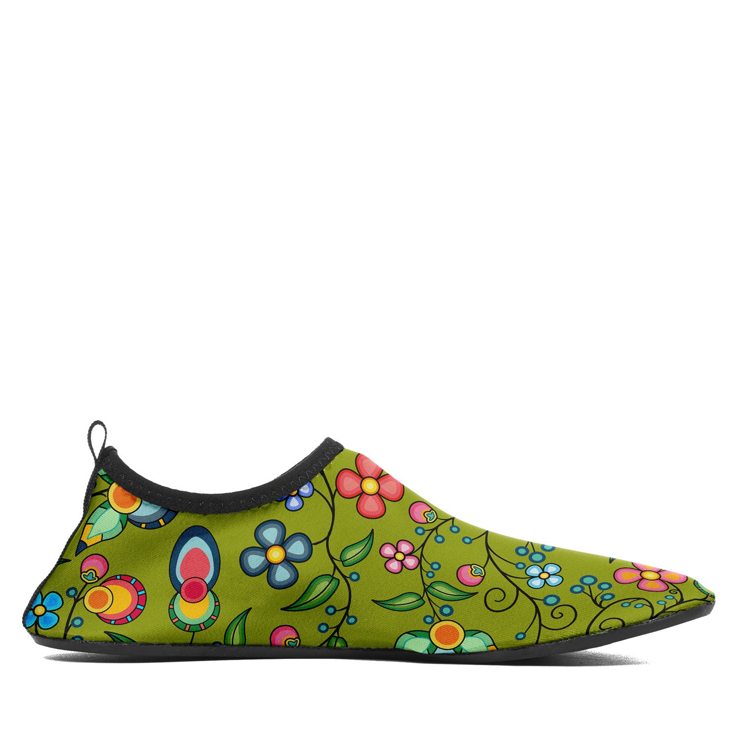 Floral Bounty Sweetgrass Kid's Sockamoccs Slip On Shoes