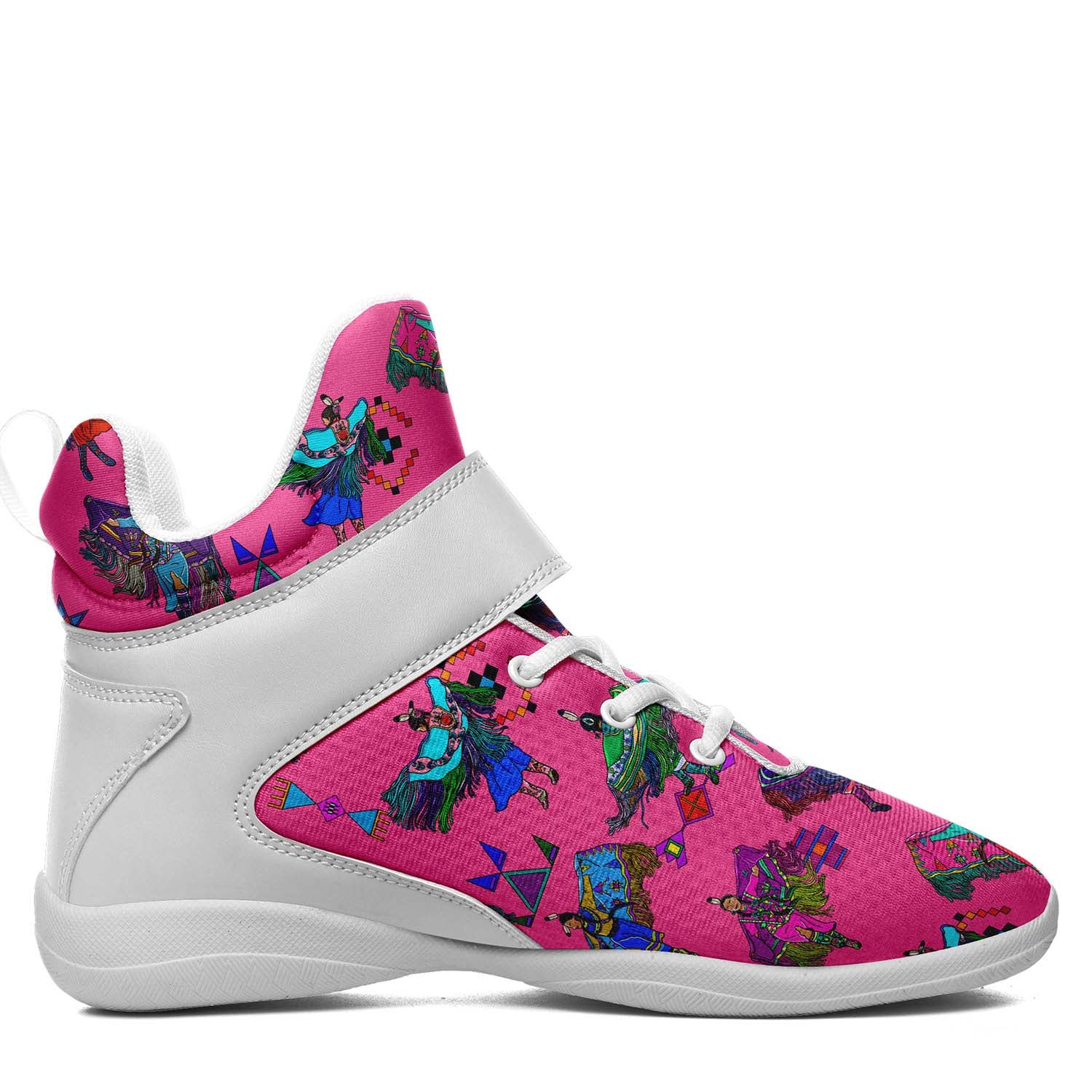 Women's Fancy Dancers Pink Ipottaa Basketball / Sport High Top Shoes - White Sole