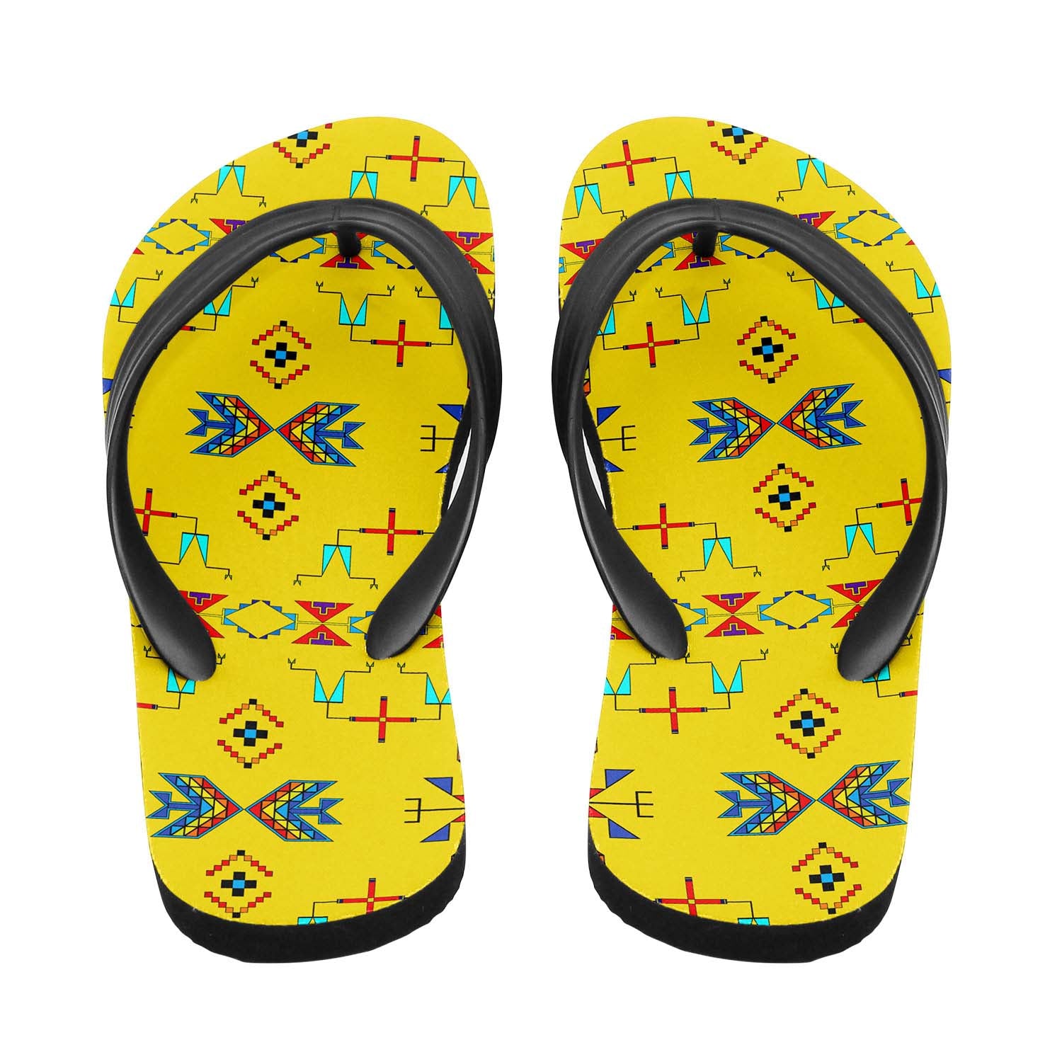 Rainy Chief Rainbow Yellow Flip Flops