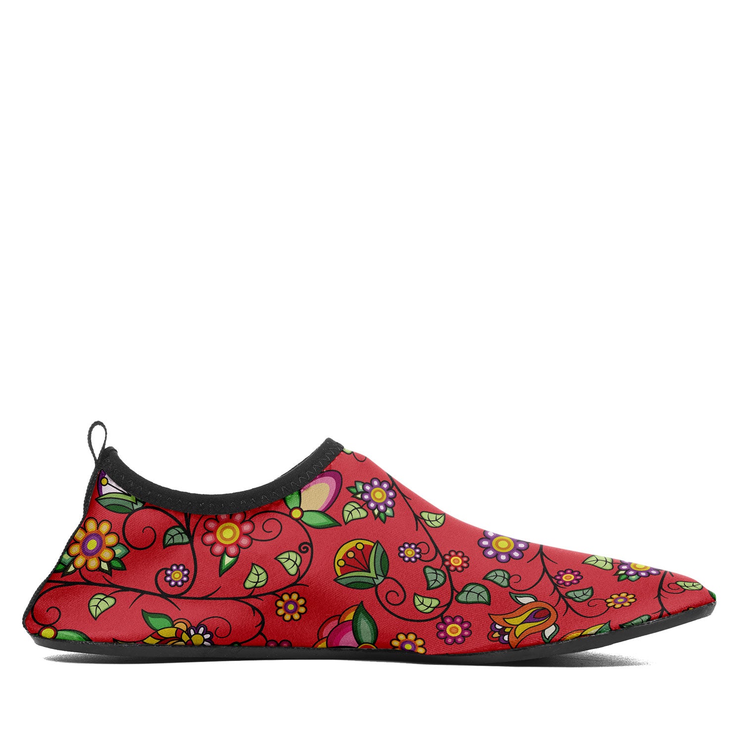 Heartbeat Petals Red Kid's Sockamoccs Slip On Shoes