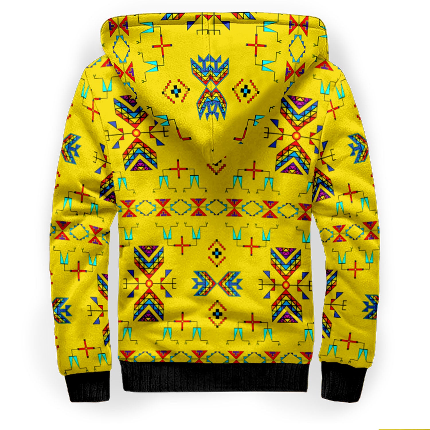 Rainy Chief Rainbow Yellow Sherpa Hoodie