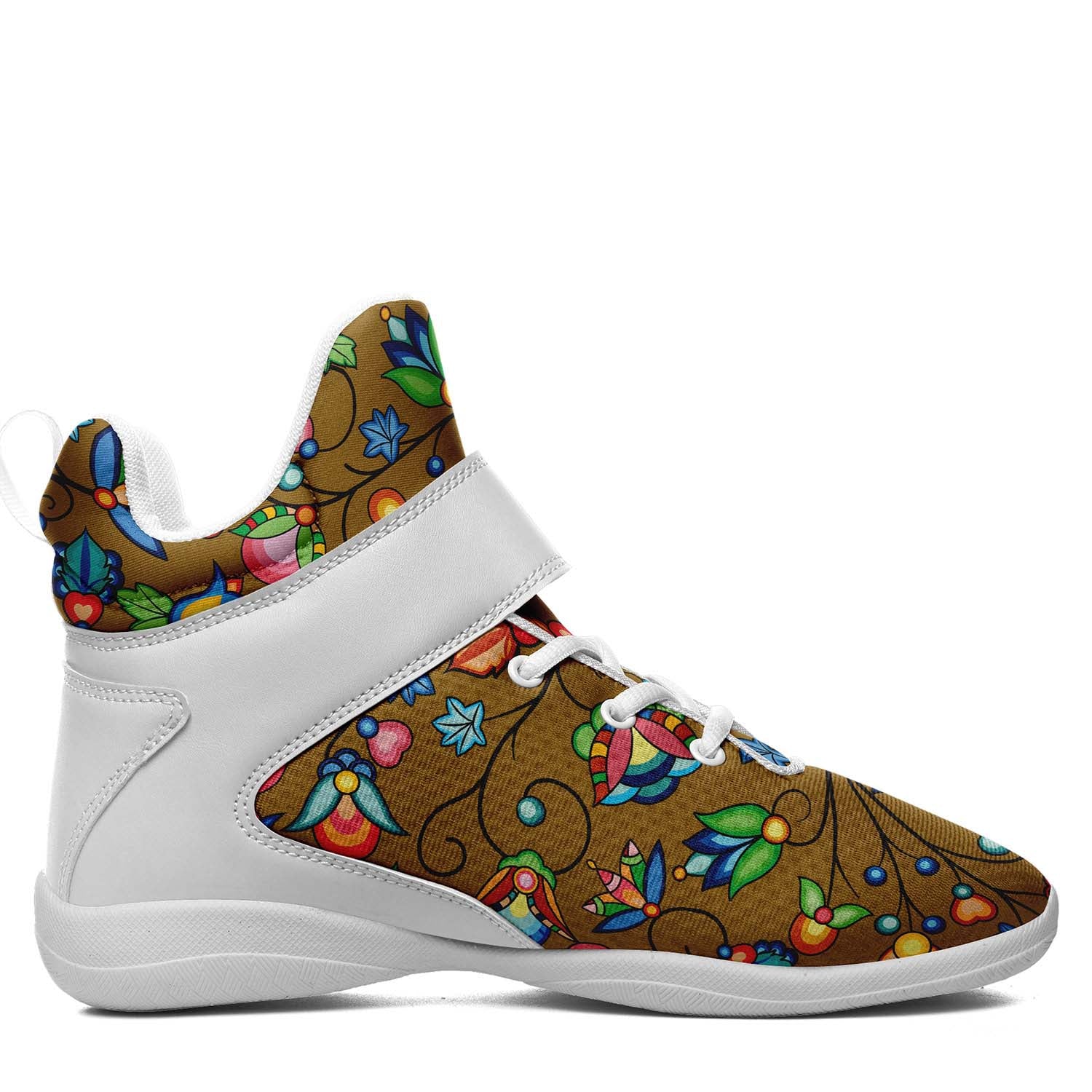 Prairie Plains Spirit Fall Leaves Ipottaa Basketball / Sport High Top Shoes - White Sole