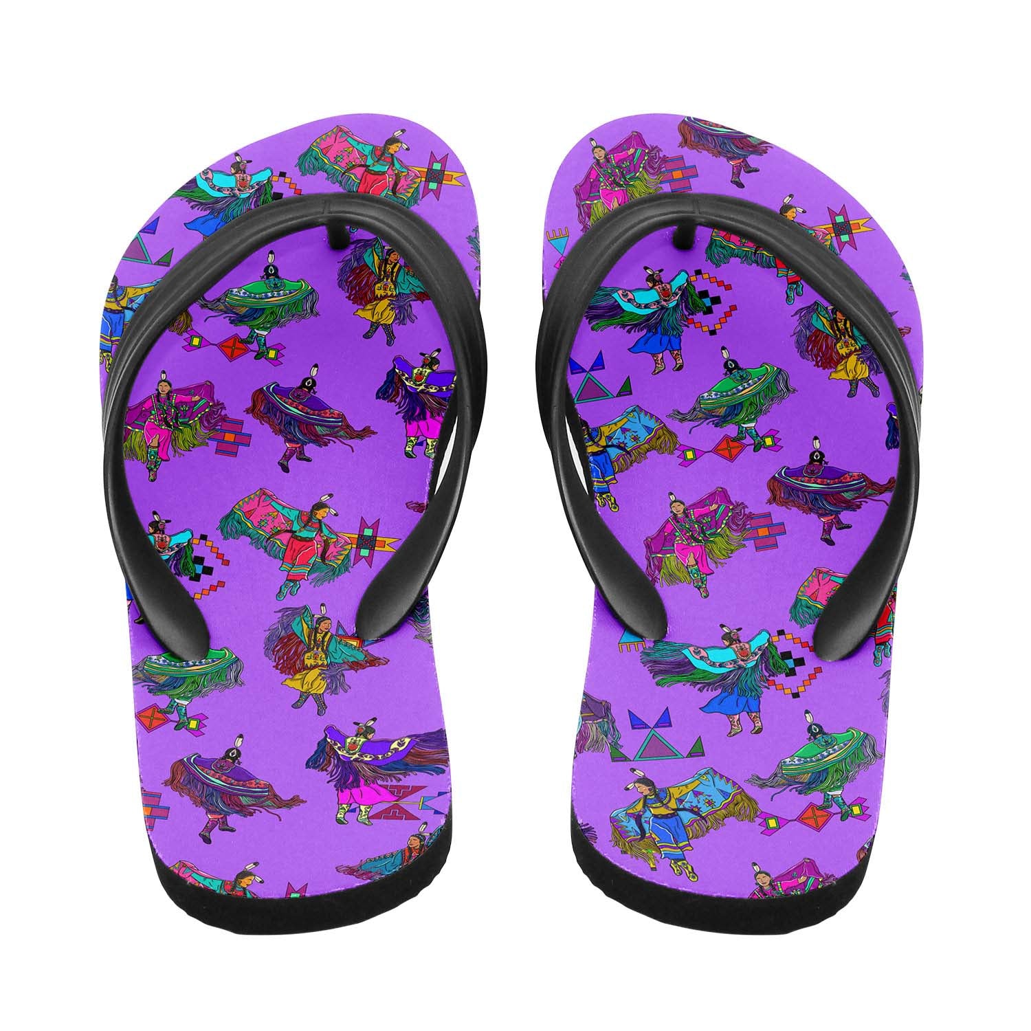 Women's Fancy Dancers Purple Flip Flops