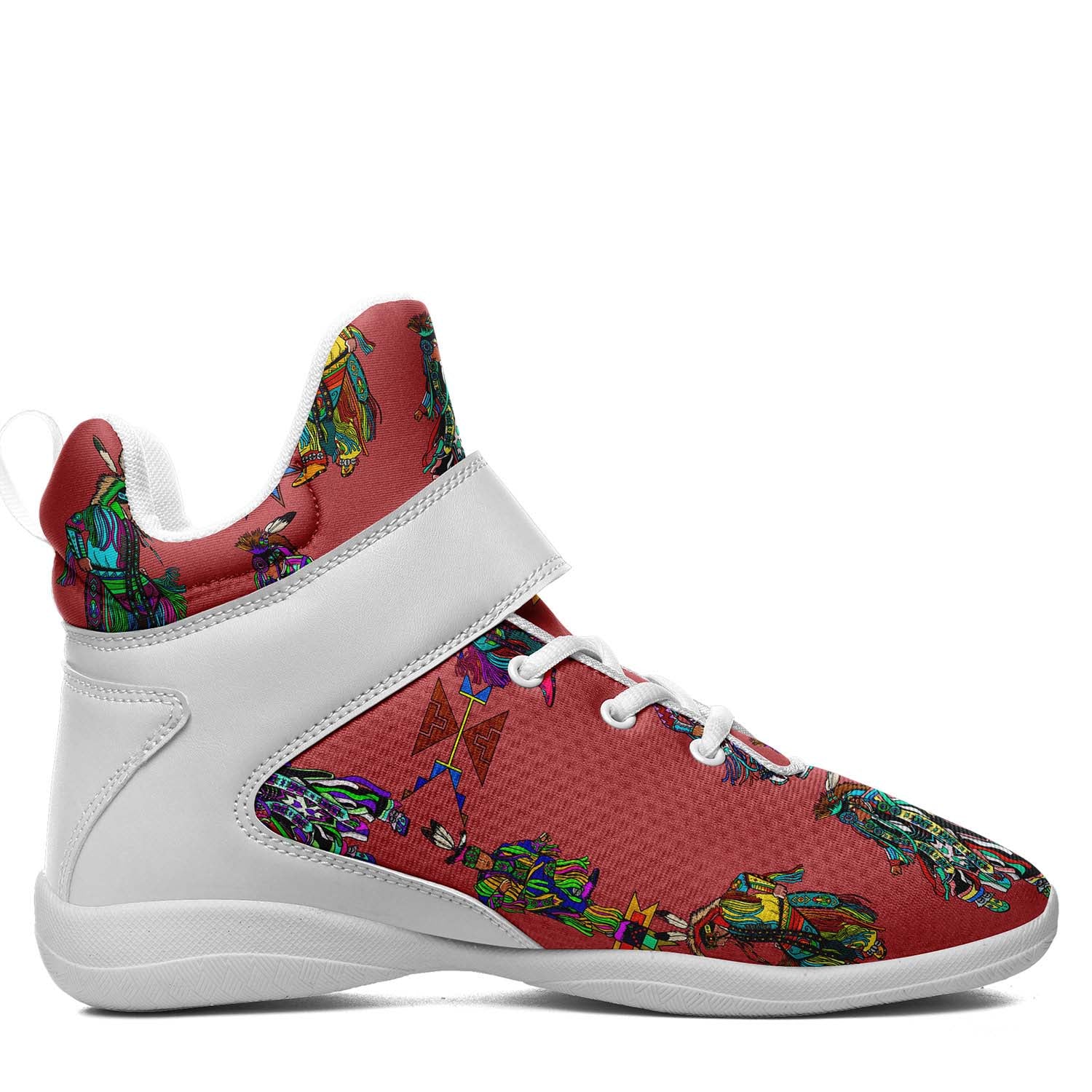 Men's Grass Dancers Terra Cotta Ipottaa Basketball / Sport High Top Shoes - White Sole