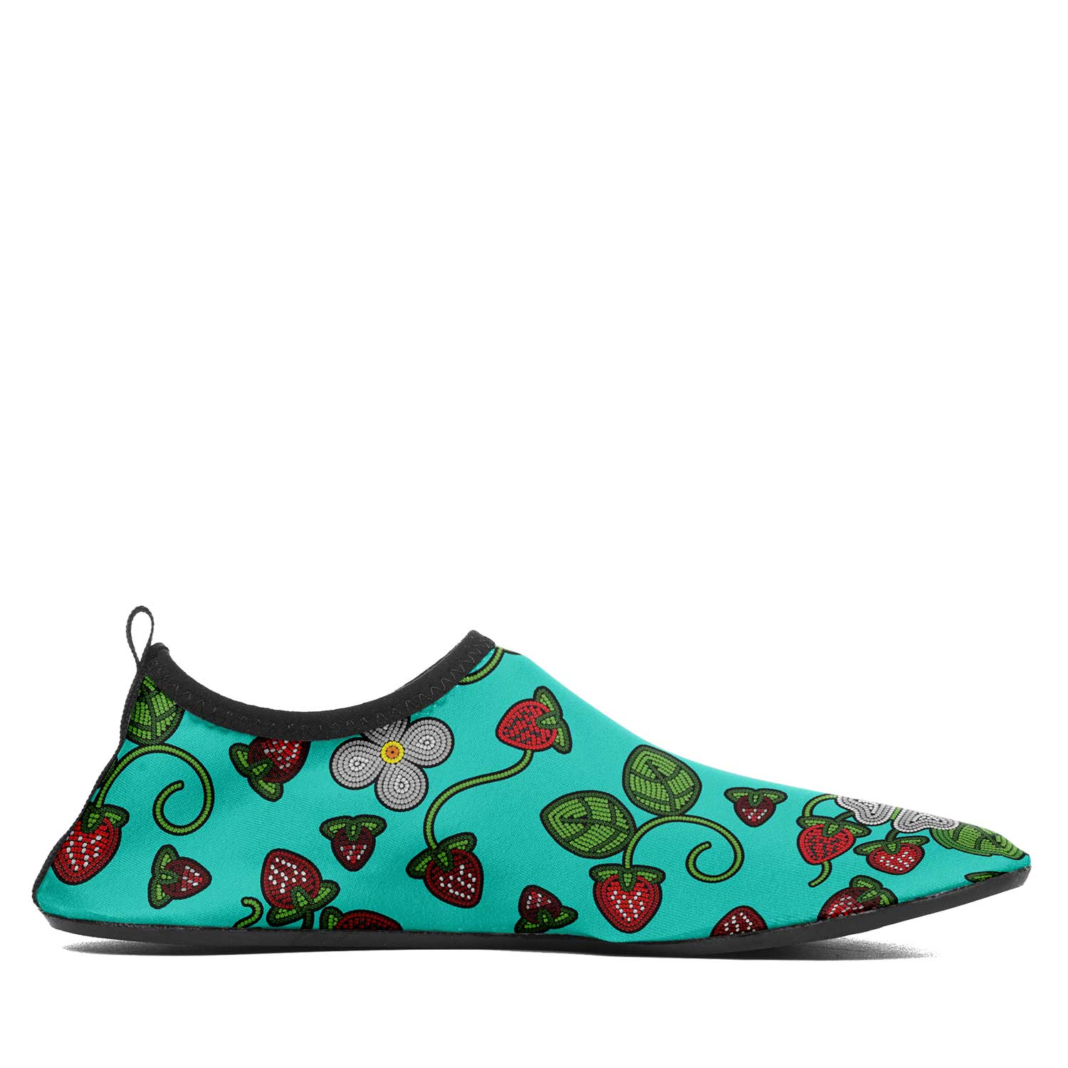 Strawberry Dreams Turquoise Kid's Sockamoccs Slip On Shoes