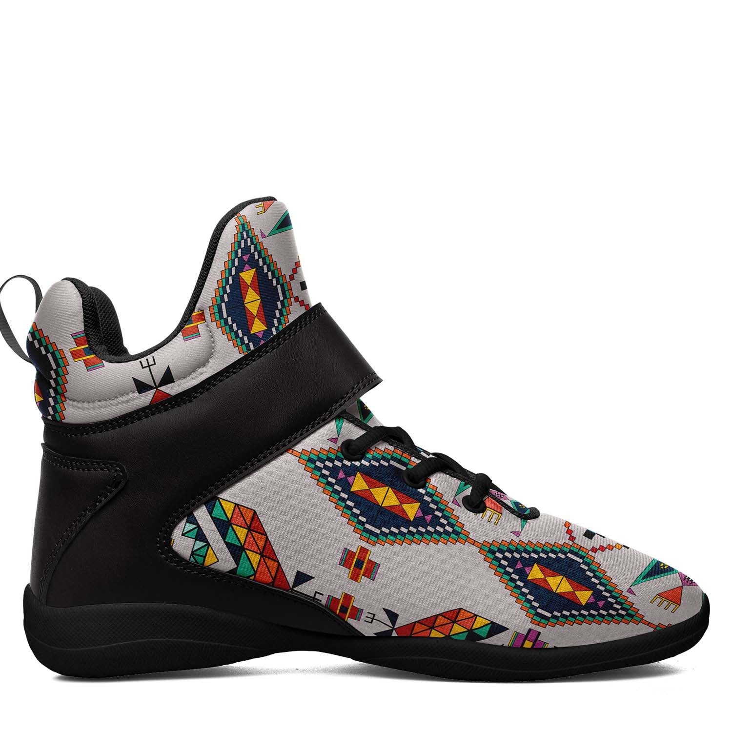 Travois Tipi Grey Ipottaa Basketball / Sport High Top Shoes - Black Sole