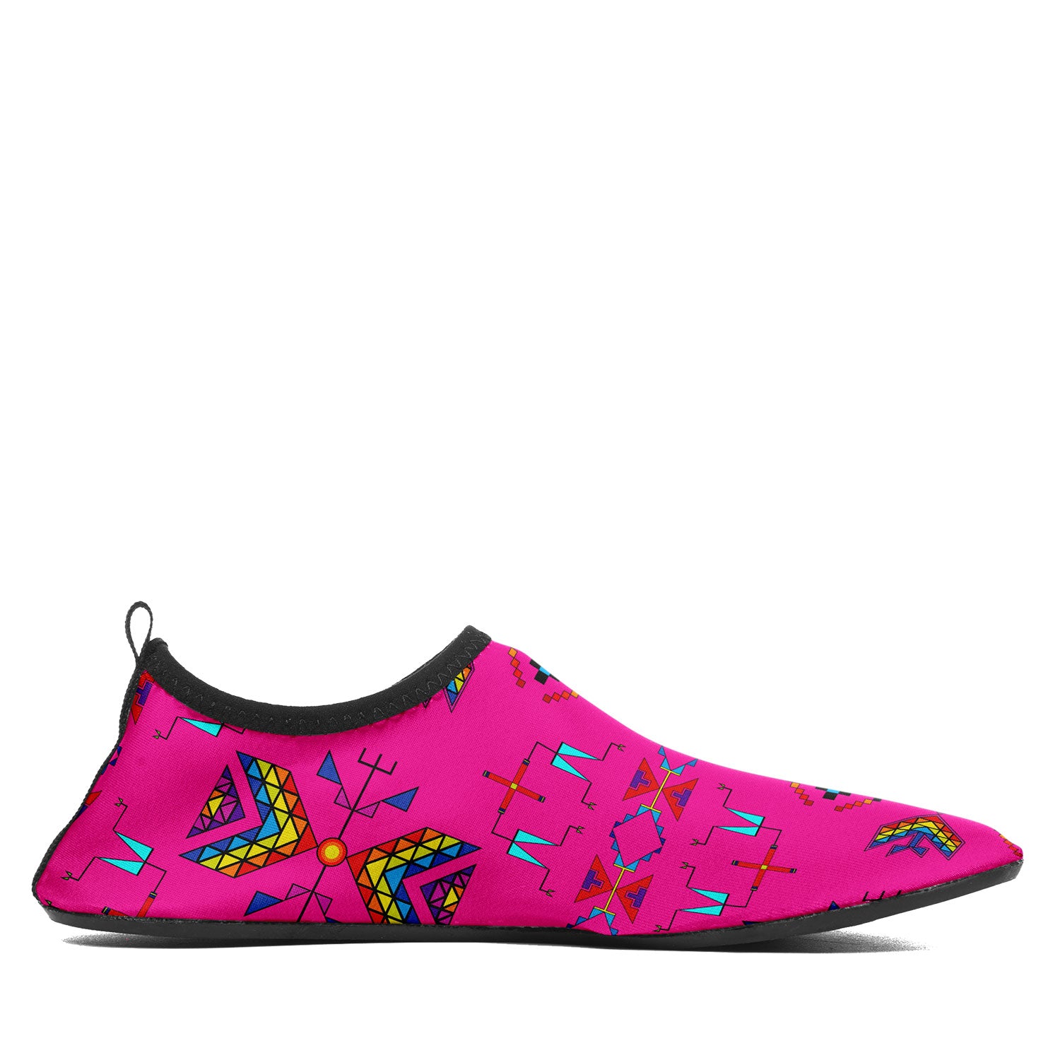 Rainy Chief Rainbow Hot Pink Kid's Sockamoccs Slip On Shoes