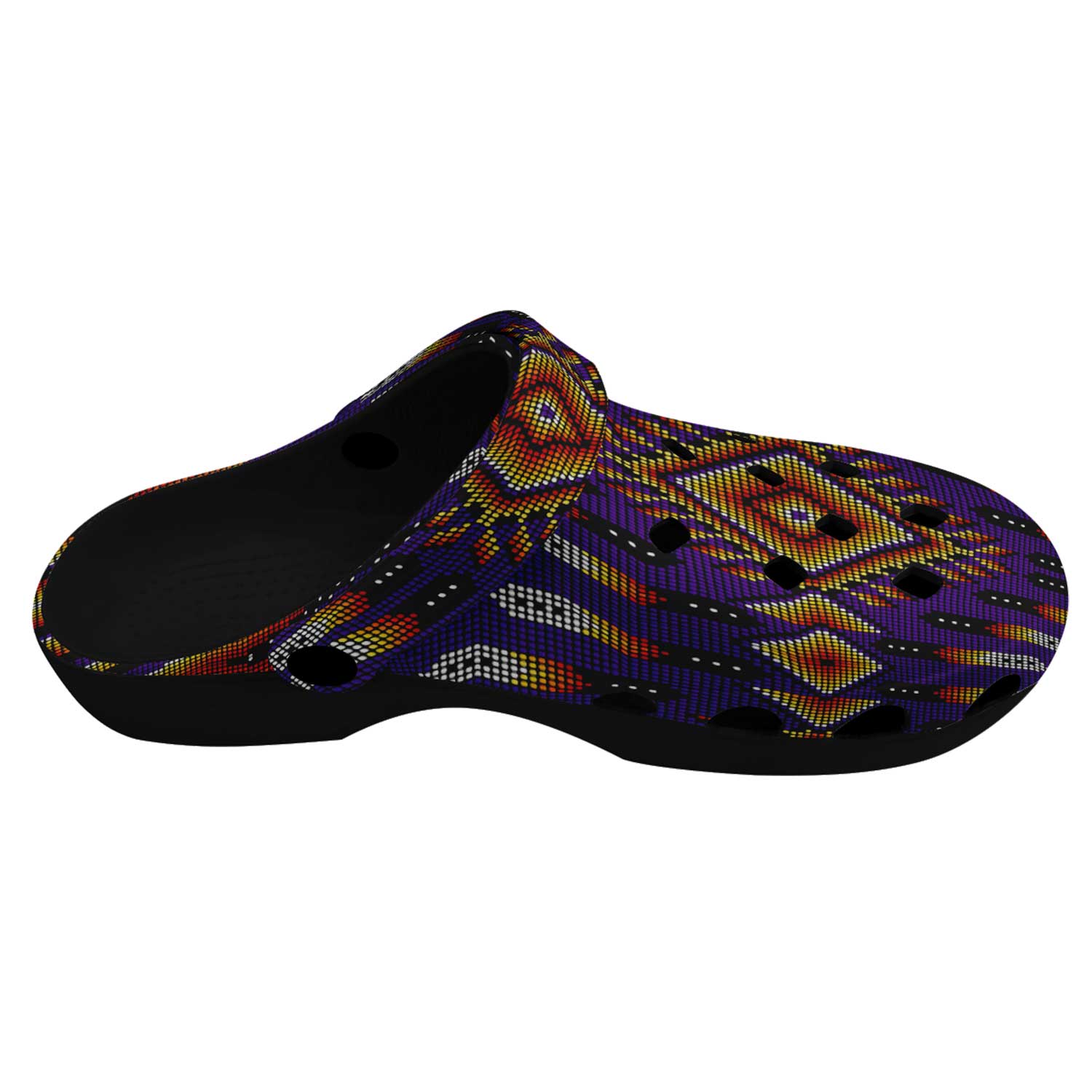 Fire Feather Purple Muddies Unisex Clog Shoes