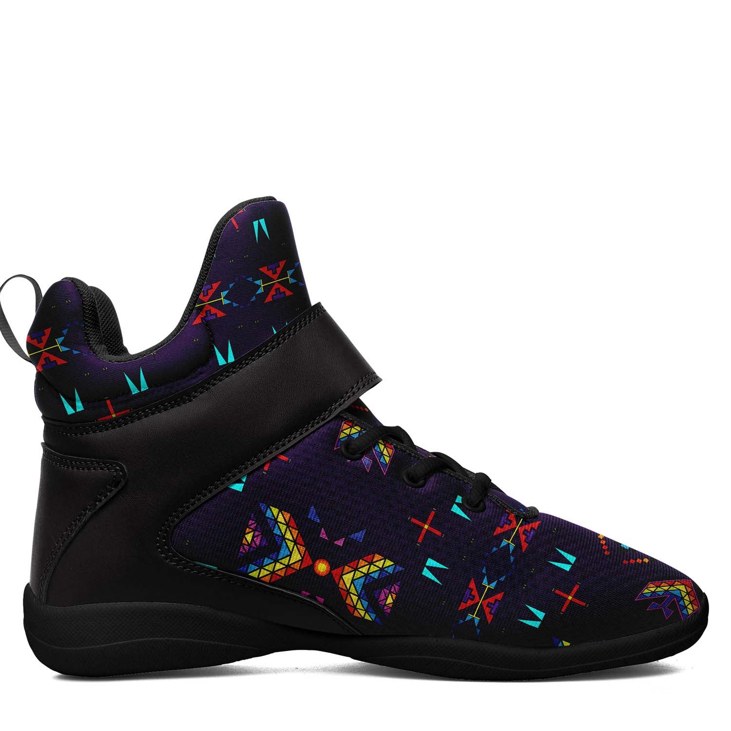 Rainy Chief Rainbow Dark Purple Ipottaa Basketball / Sport High Top Shoes - Black Sole