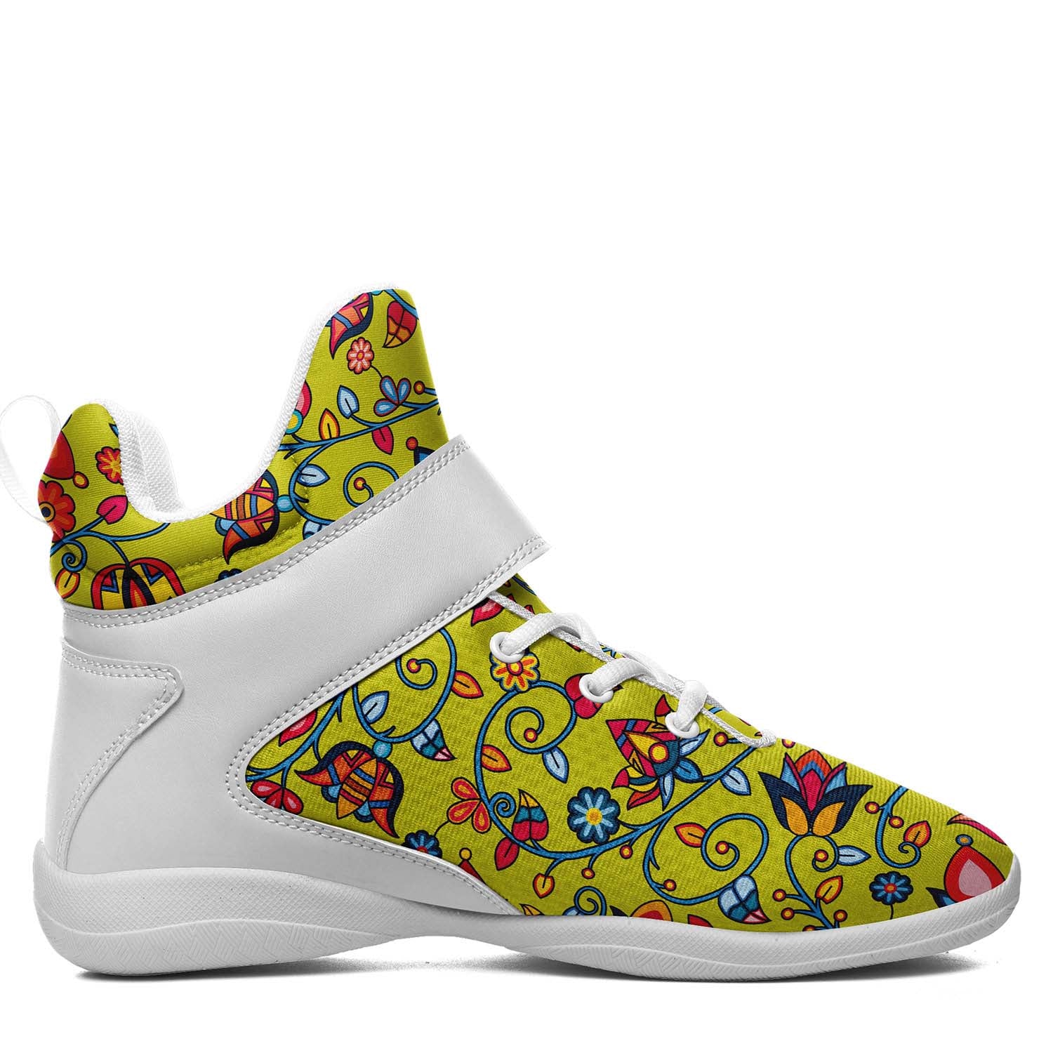 Thorny Path Yellow Ipottaa Basketball / Sport High Top Shoes - White Sole
