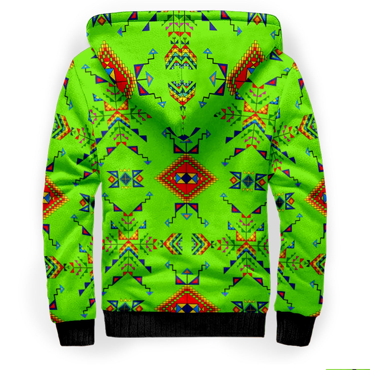 Buffalo Jump Neon Green Sherpa Hoodie