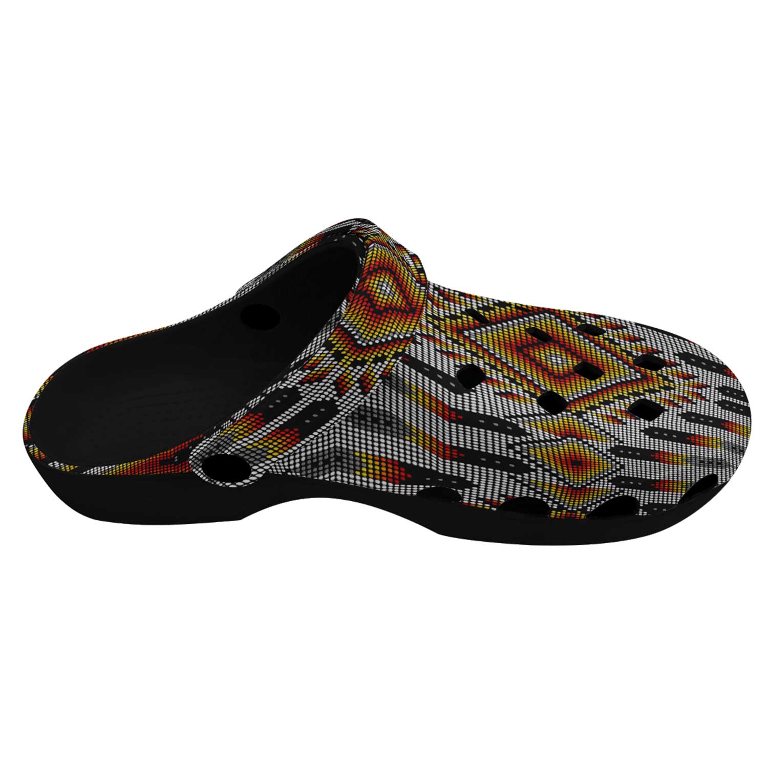 Fire Feather White Muddies Unisex Clog Shoes