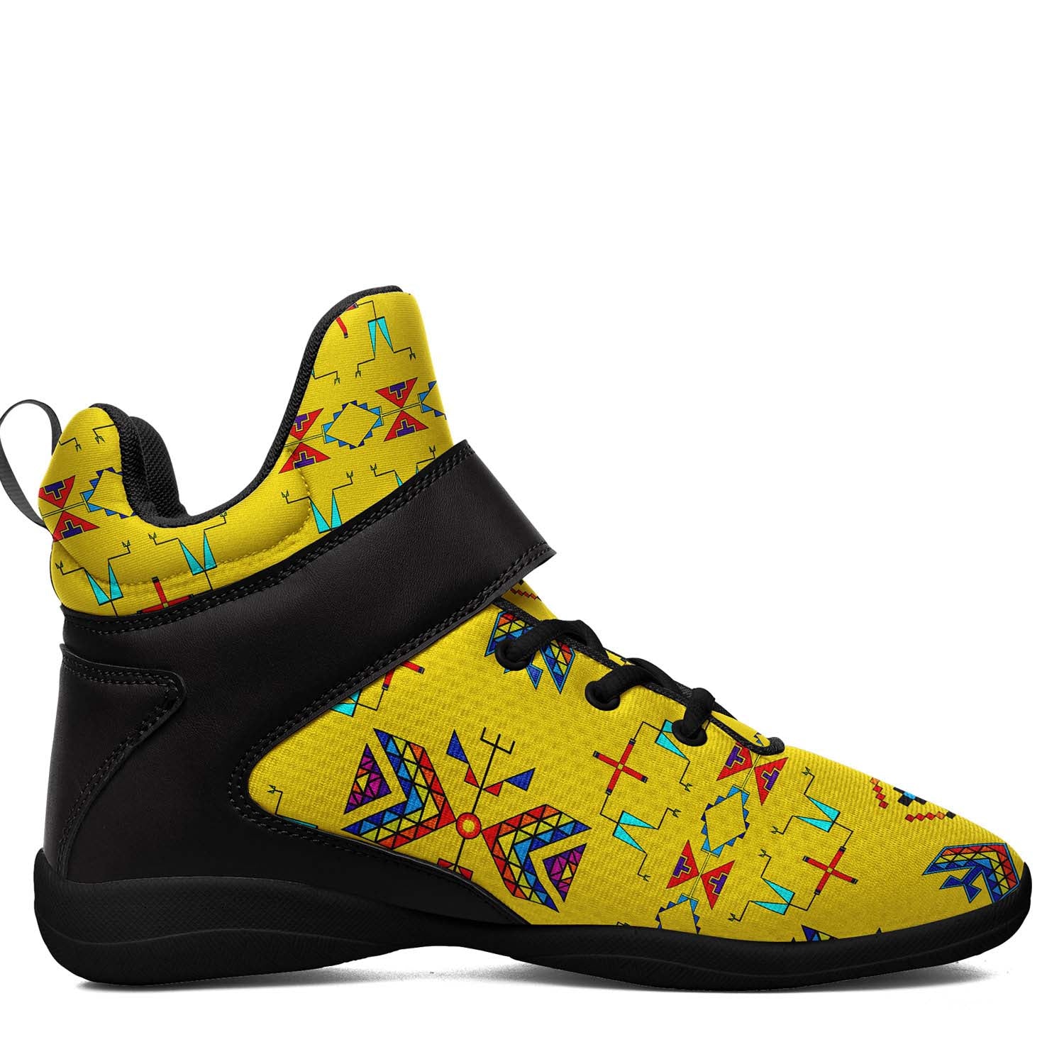 Rainy Chief Rainbow Yellow Ipottaa Basketball / Sport High Top Shoes - Black Sole