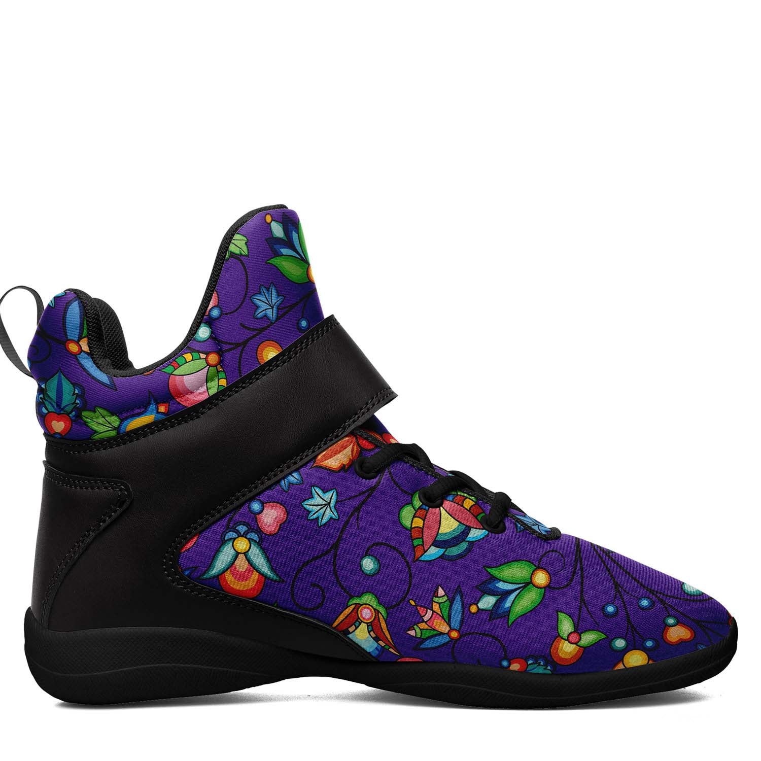 Prairie Plains Spirit Midnight Purple Ipottaa Basketball / Sport High Top Shoes - Black Sole