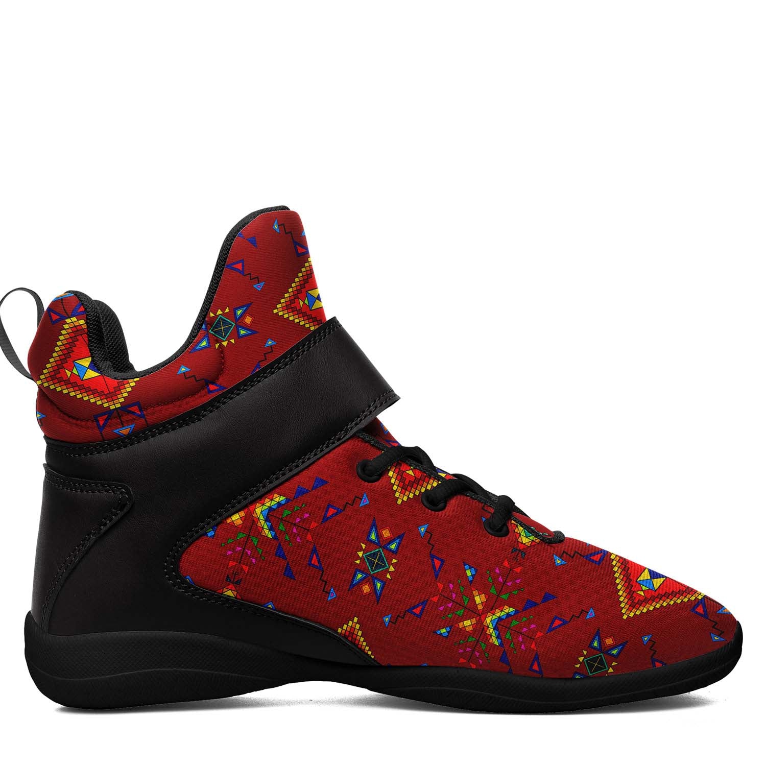 Buffalo Jump Red Ipottaa Basketball / Sport High Top Shoes - Black Sole
