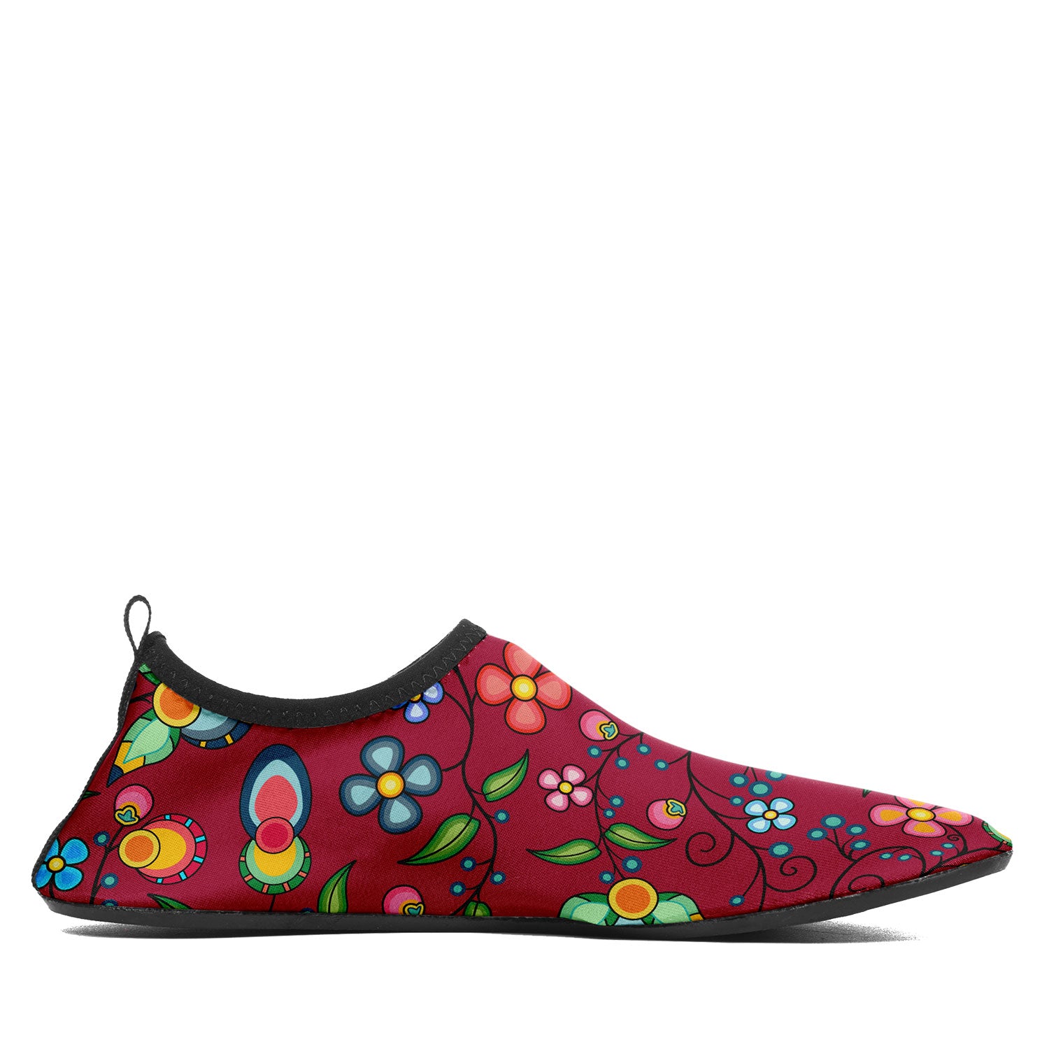 Floral Bounty Magenta Kid's Sockamoccs Slip On Shoes