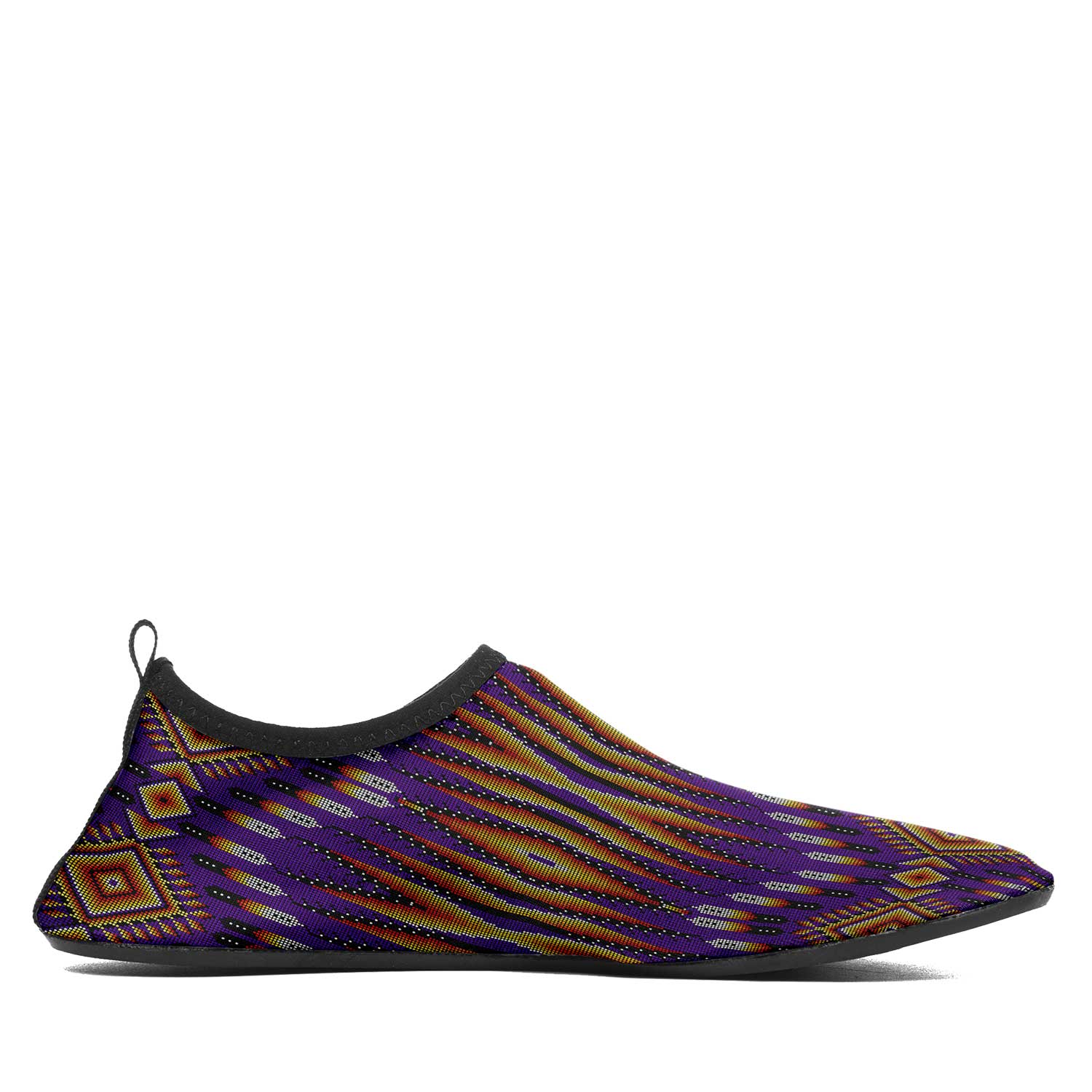 Fire Feather Purple Kid's Sockamoccs Slip On Shoes