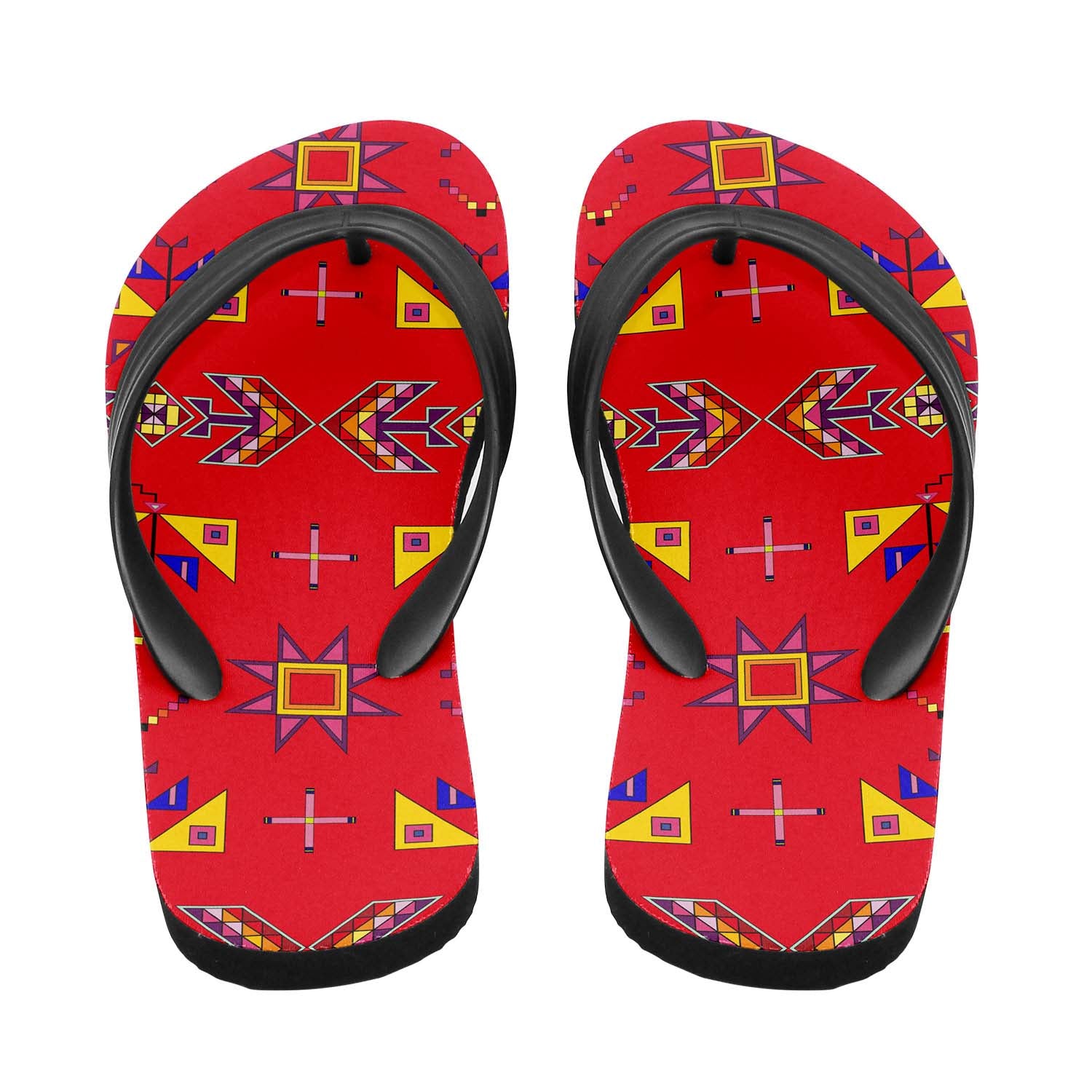 Scattered Generations Red Flip Flops